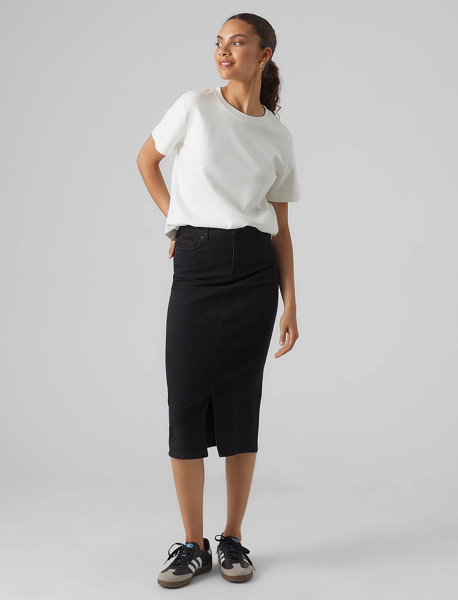 Vero Moda - AWNAIMA SS O-NECK T-SHIRT NOOS - t-shirts - snow white - 0