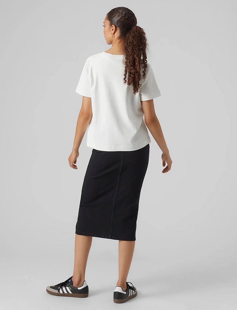 Vero Moda - AWNAIMA SS O-NECK T-SHIRT NOOS - t-shirts - snow white - 3