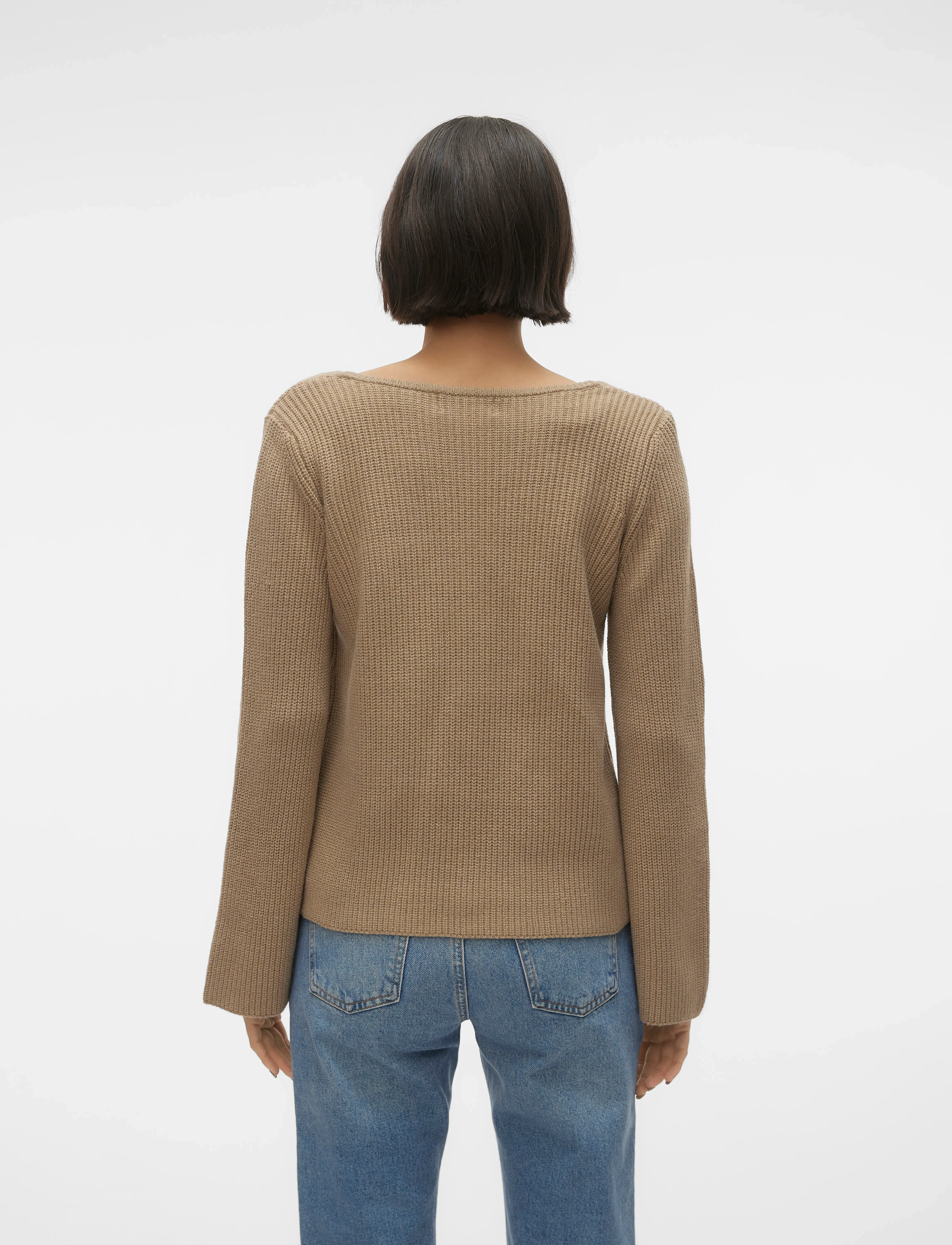 Vero Moda - VMGINGER LS KNIT PULLOVER VMA - neulepuserot - silver mink - 3