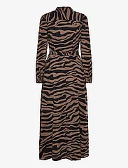 Vero Moda - VMSHILAH NAJA LS LONG SHIRT DRESS WVN GA - midi jurken - brown lentil - 1