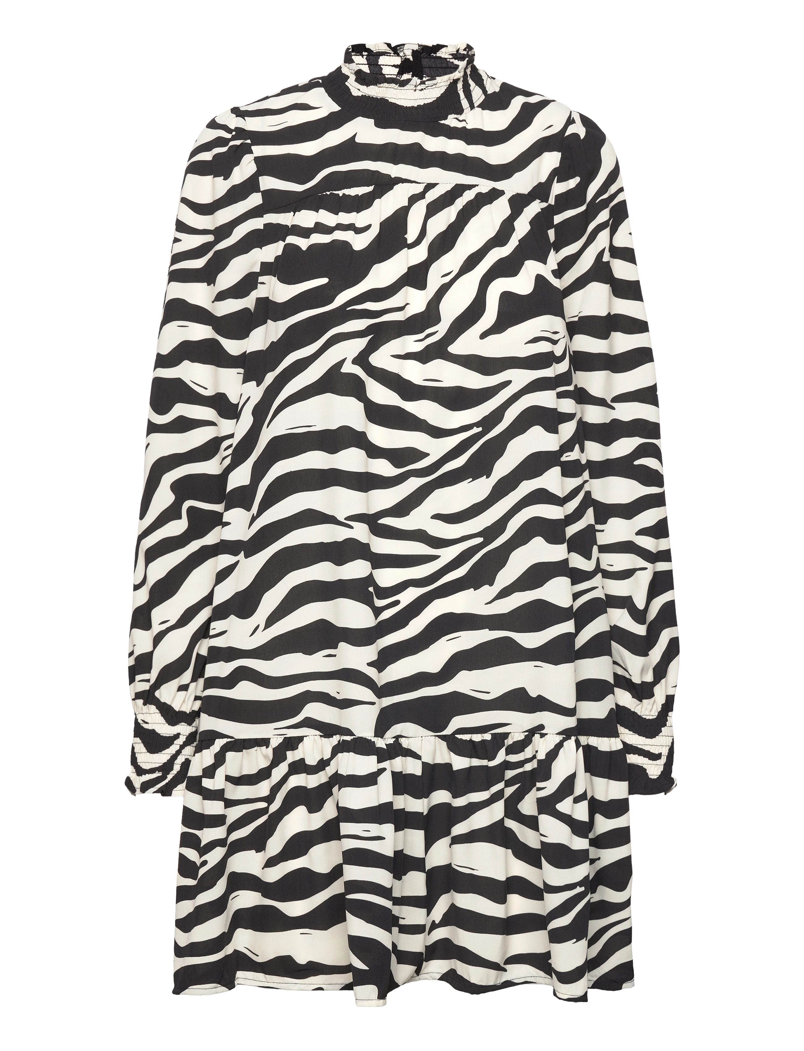 Vero Moda VMSHILAH NAJA HIGH NECK DRESS WVN GA - Kjoler - BIRCH / black