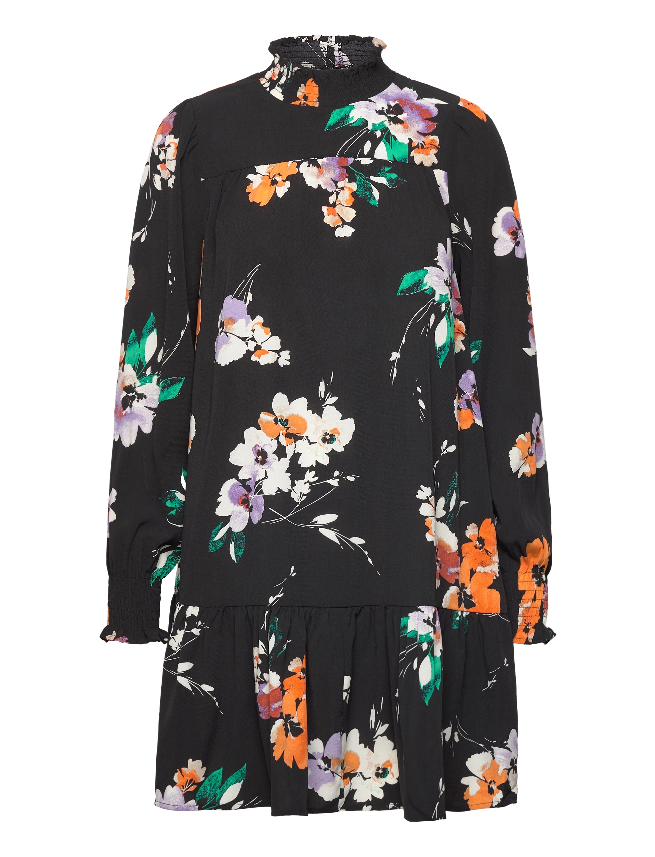 Vero Moda VMSHILAH NAJA HIGH NECK DRESS WVN GA - Kjoler - BLACK / black