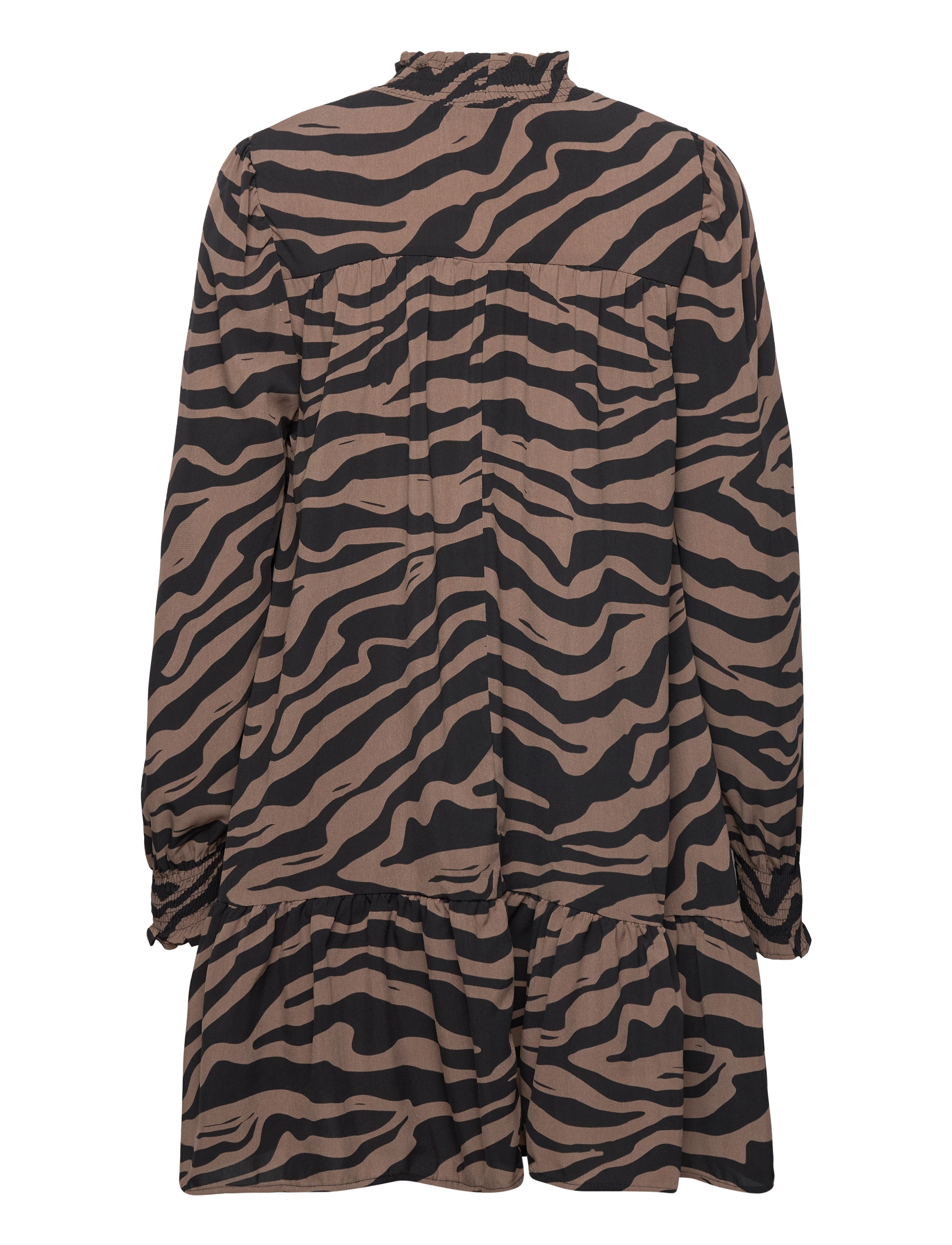 Vero Moda - VMSHILAH NAJA HIGH NECK DRESS WVN GA - laveste priser - brown lentil - 1