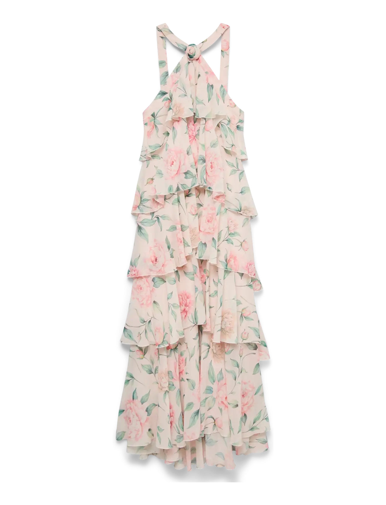Vero Moda VMFELICIA SL RUFFLE MAXI DRESS EXP - Kjoler - PEONY / pink/rose