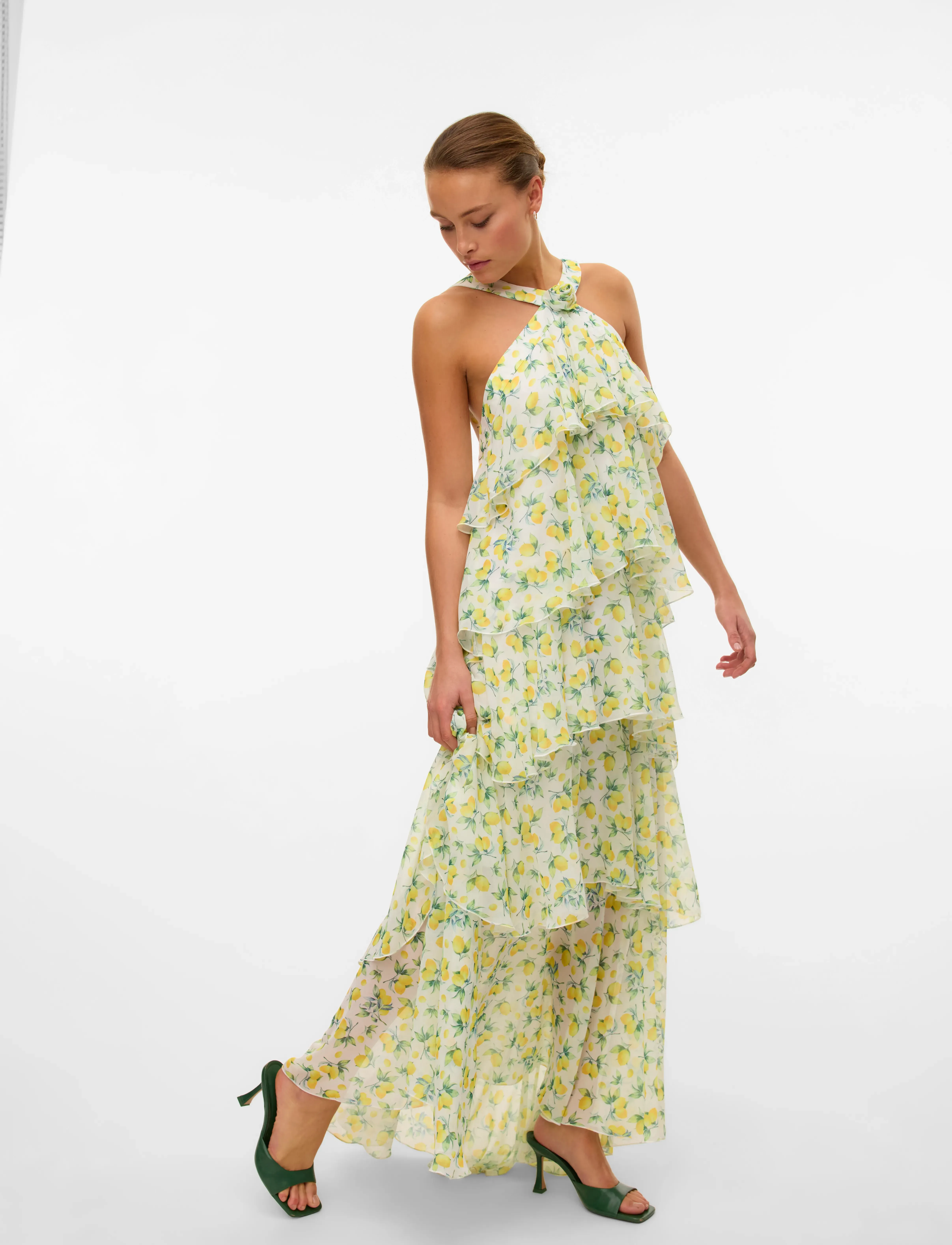 Vero Moda - VMFELICIA SL RUFFLE MAXI DRESS EXP - festkjoler - star white - 3