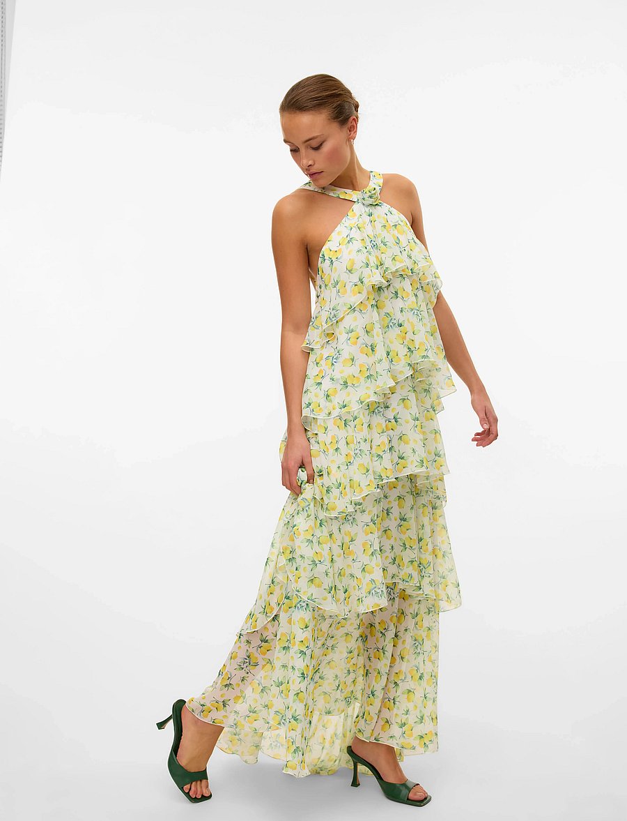 Vero Moda - VMFELICIA SL RUFFLE MAXI DRESS EXP - festkjoler - star white - 3