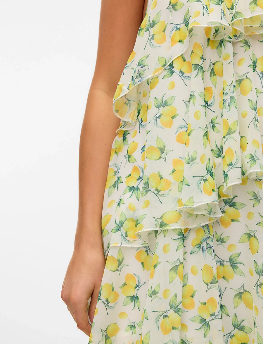 Vero Moda - VMFELICIA SL RUFFLE MAXI DRESS EXP - festkjoler - star white - 4
