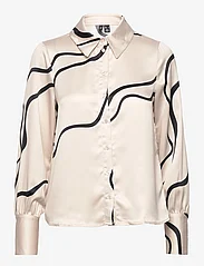 Vero Moda - VMMERLE LS SHIRT WVN GA - long-sleeved shirts - pumice stone - 0