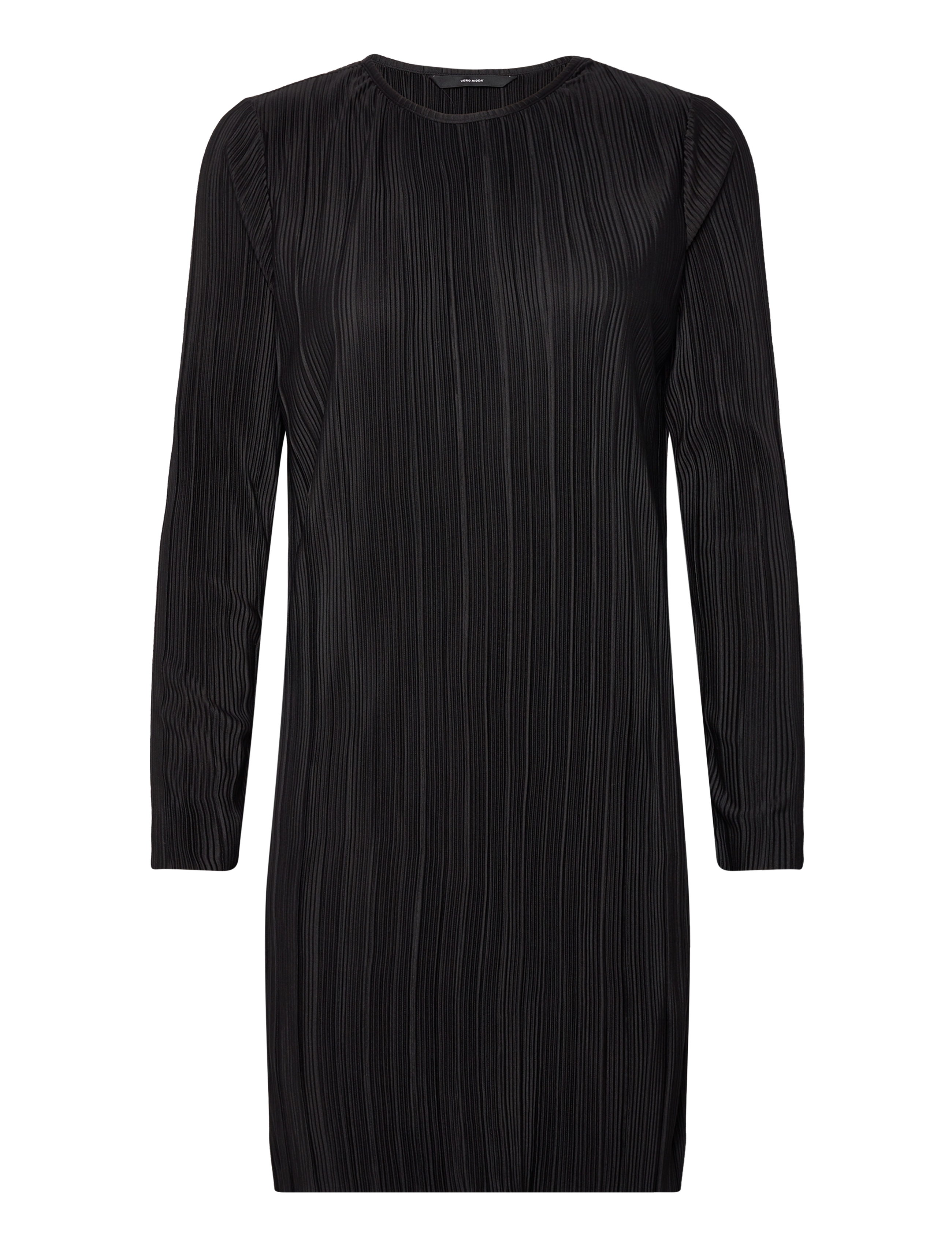 VMAURORA LS O-NECK SHORT DRESS JRS - BLACK