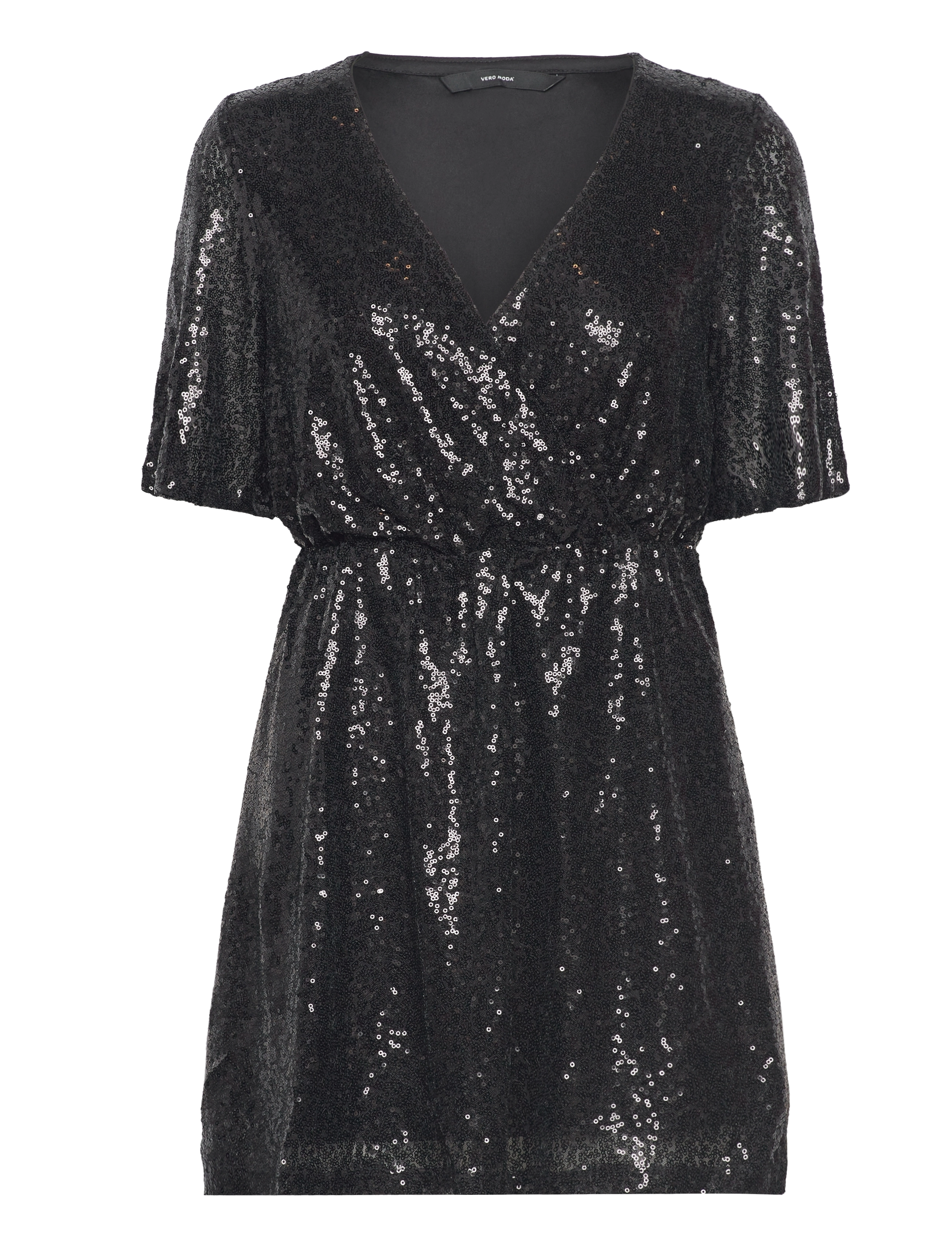 VERO MODA Vmkaje 2/4 Kurz Kleid Jrs Schwarz - XS - Damen