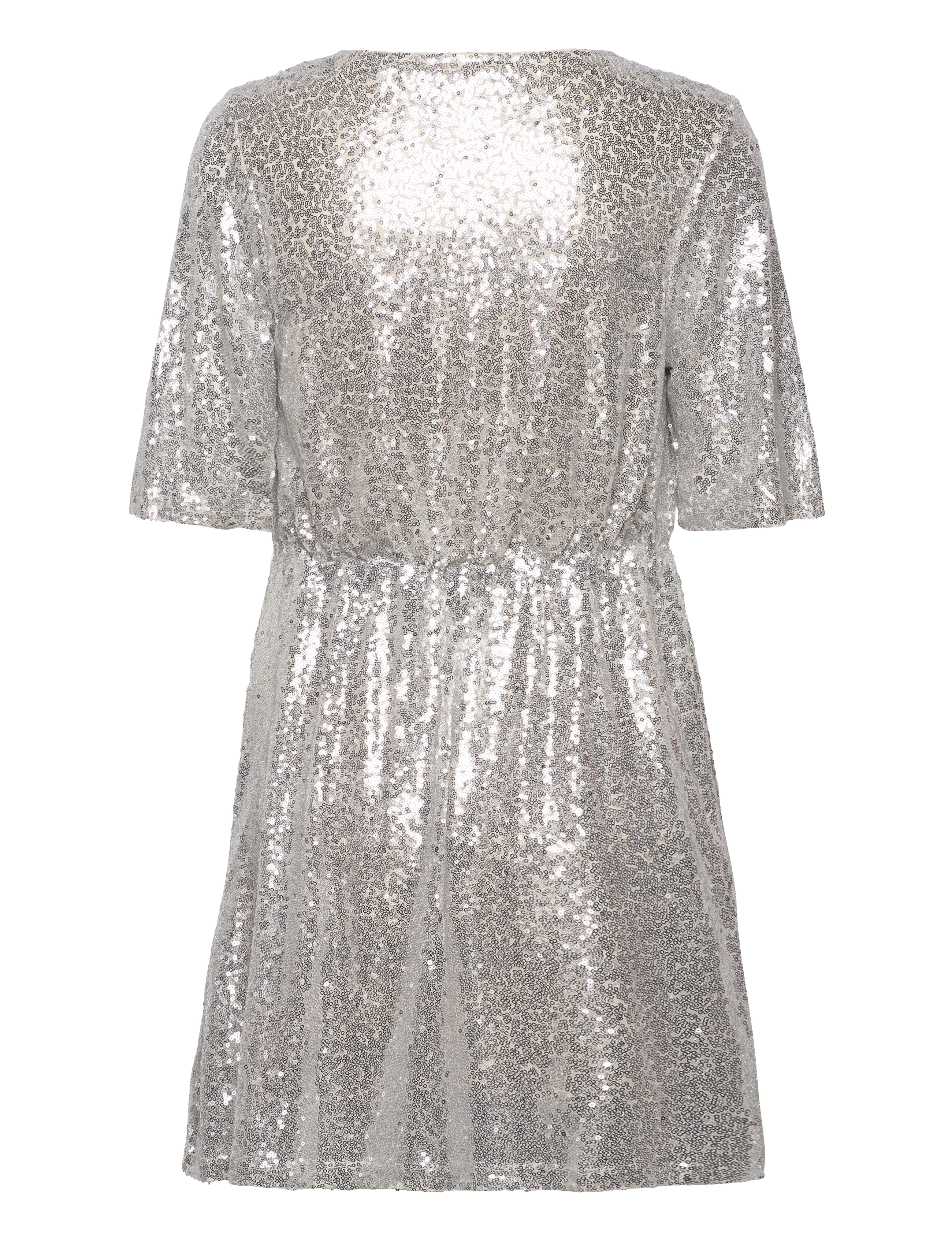 Vero Moda - VMKAJE 2/4 SHORT DRESS JRS - pailletkjoler - silver colour - 1