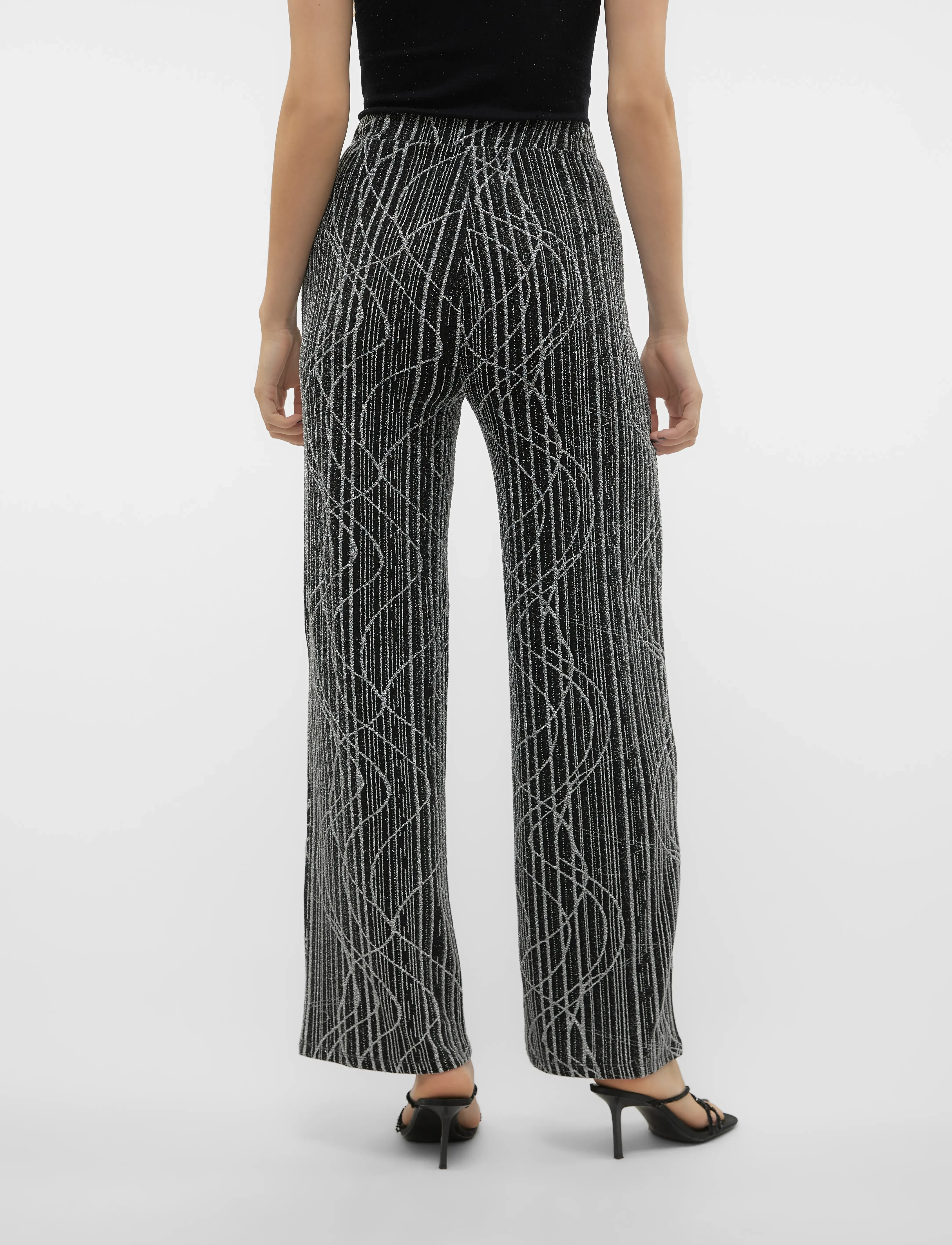 Vero Moda - VMKANZ SIBE HW WIDE PANT JRS - laveste priser - black - 3