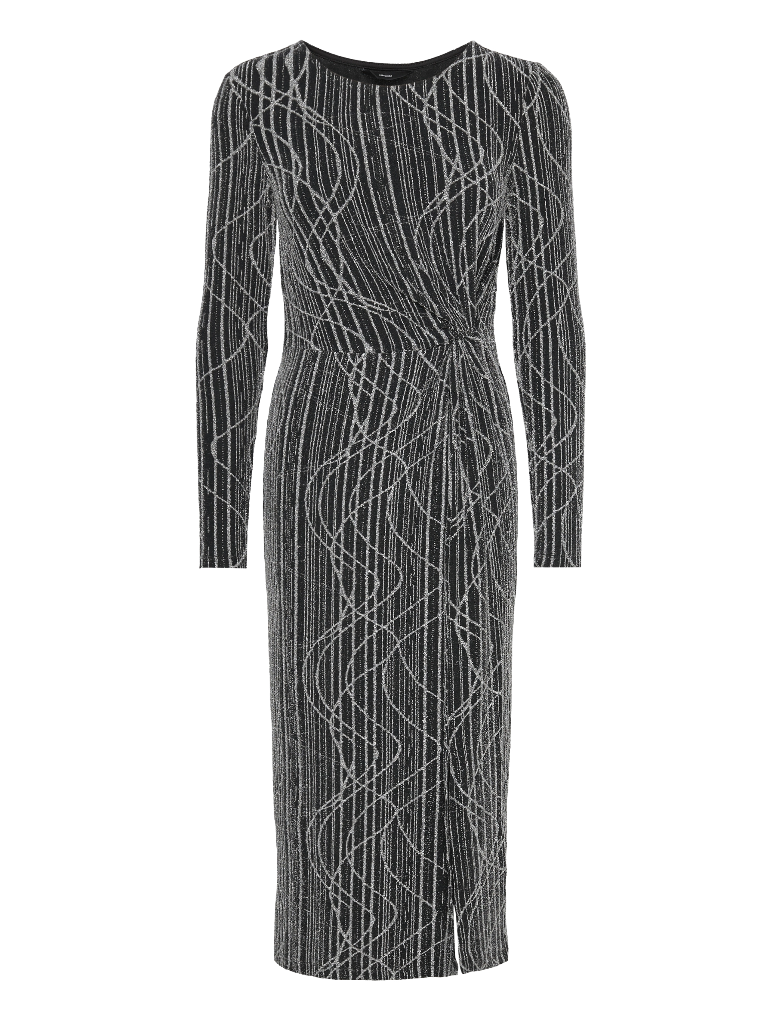 Vero Moda VMKANZ SIBE LS CALF DRESS JRS - Kjoler - BLACK / black