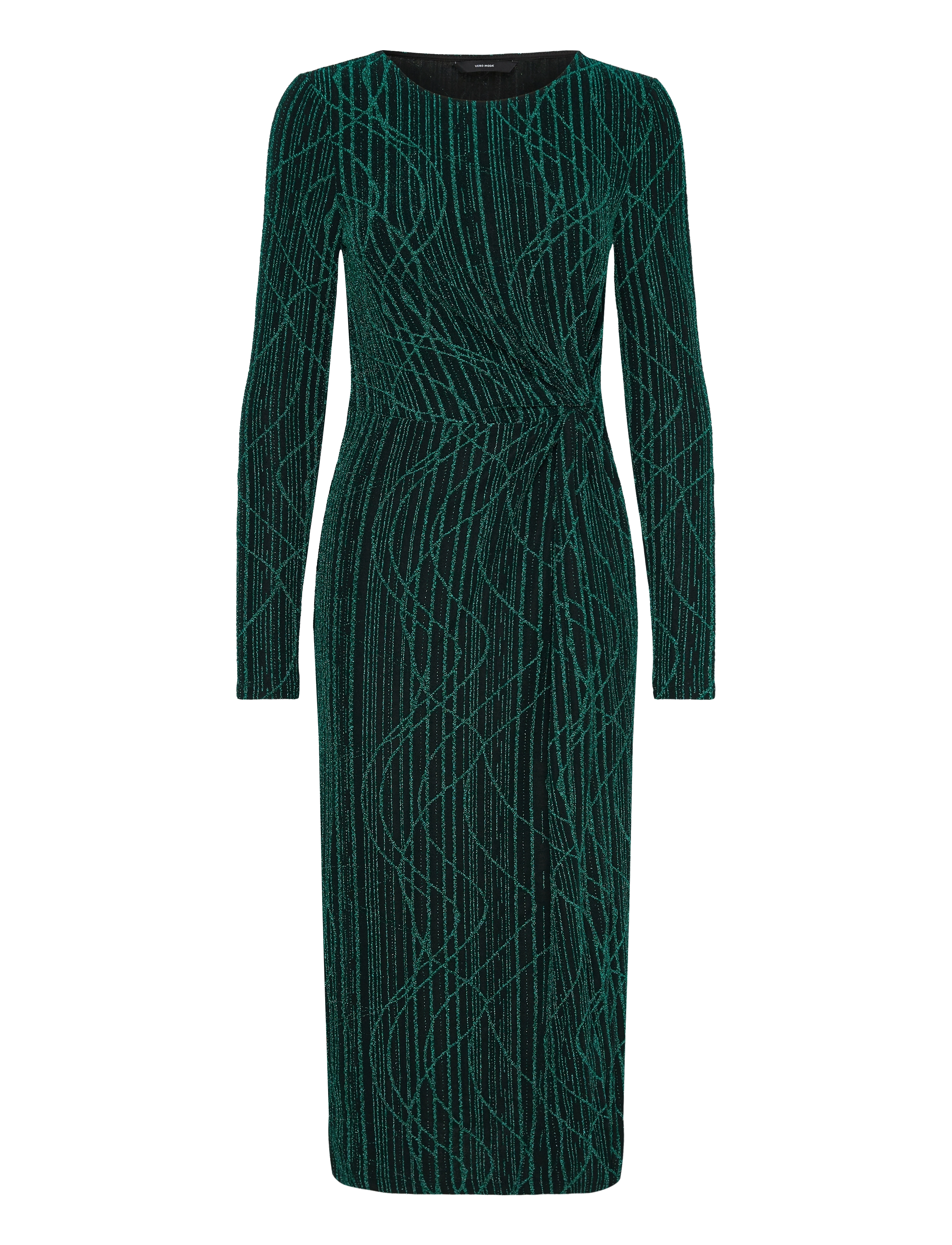 Vero Moda VMKANZ SIBE LS CALF DRESS JRS - Jurken - BLACK / black