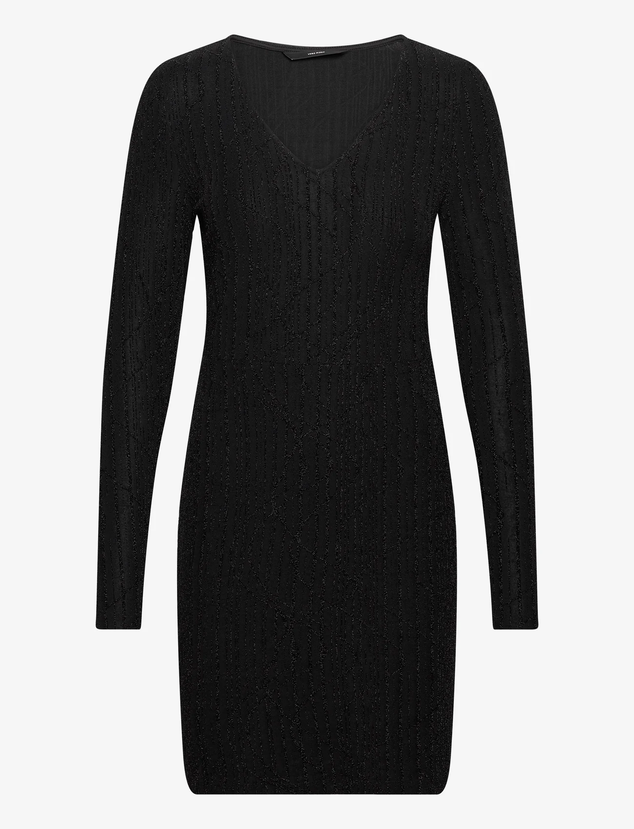 Vero Moda - VMKANZ SIBE LS SHORT DRESS JRS - bodycon dresses - black - 0