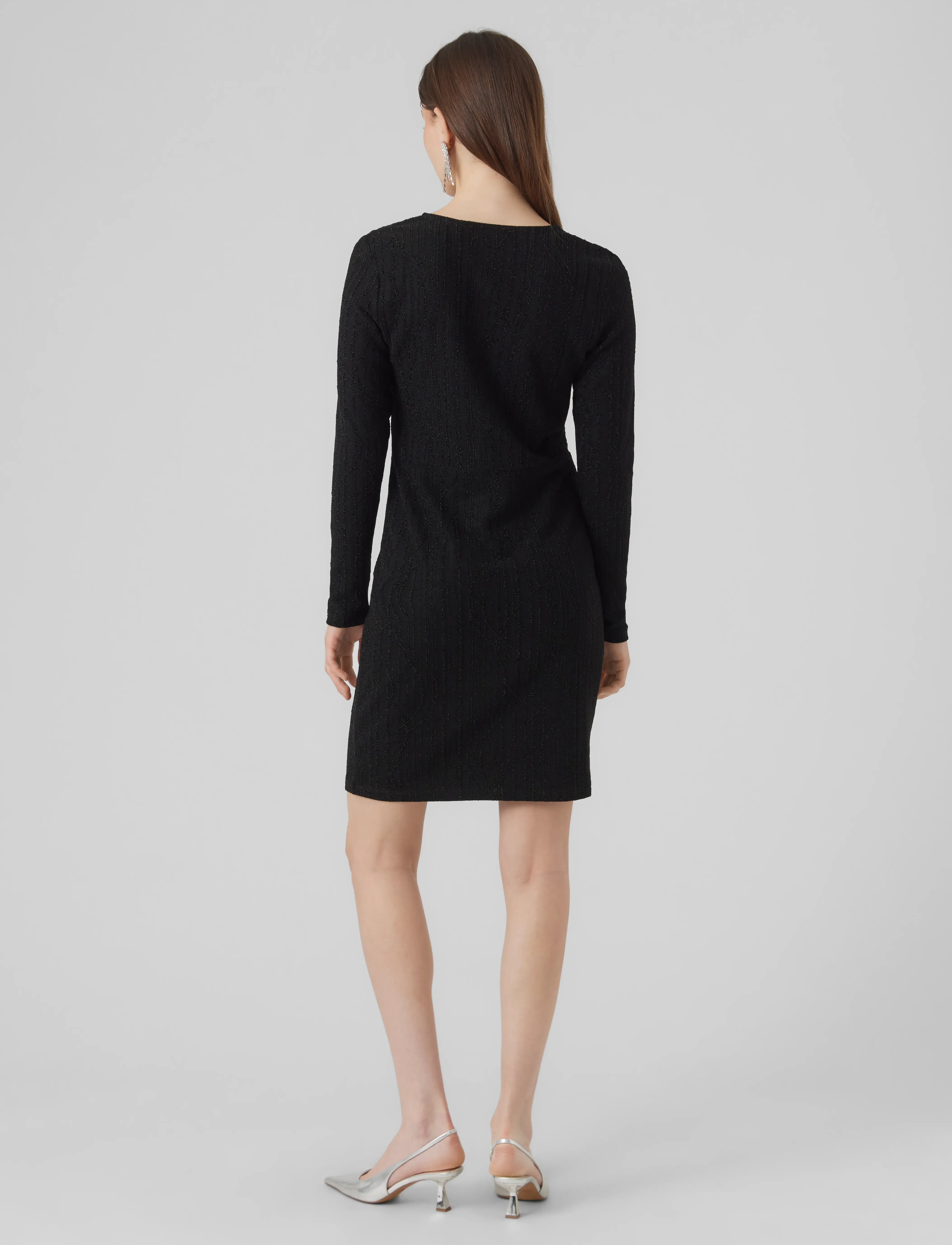 Vero Moda - VMKANZ SIBE LS SHORT DRESS JRS - laveste priser - black - 3