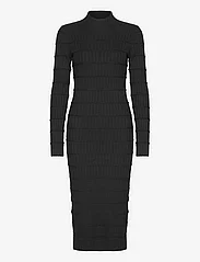 Vero Moda - VMLUCKY LS HIGHNECK CALF DRESS GA BOO - midi-kleider - black - 0