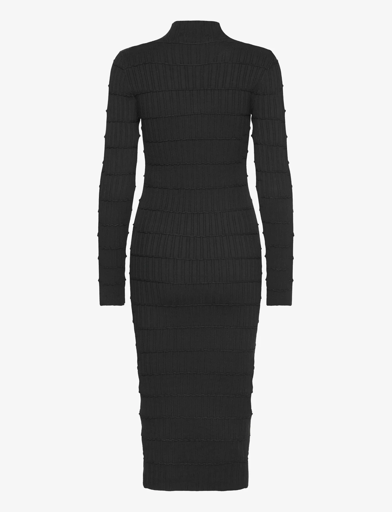 Vero Moda - VMLUCKY LS HIGHNECK CALF DRESS GA BOO - bodycon dresses - black - 1