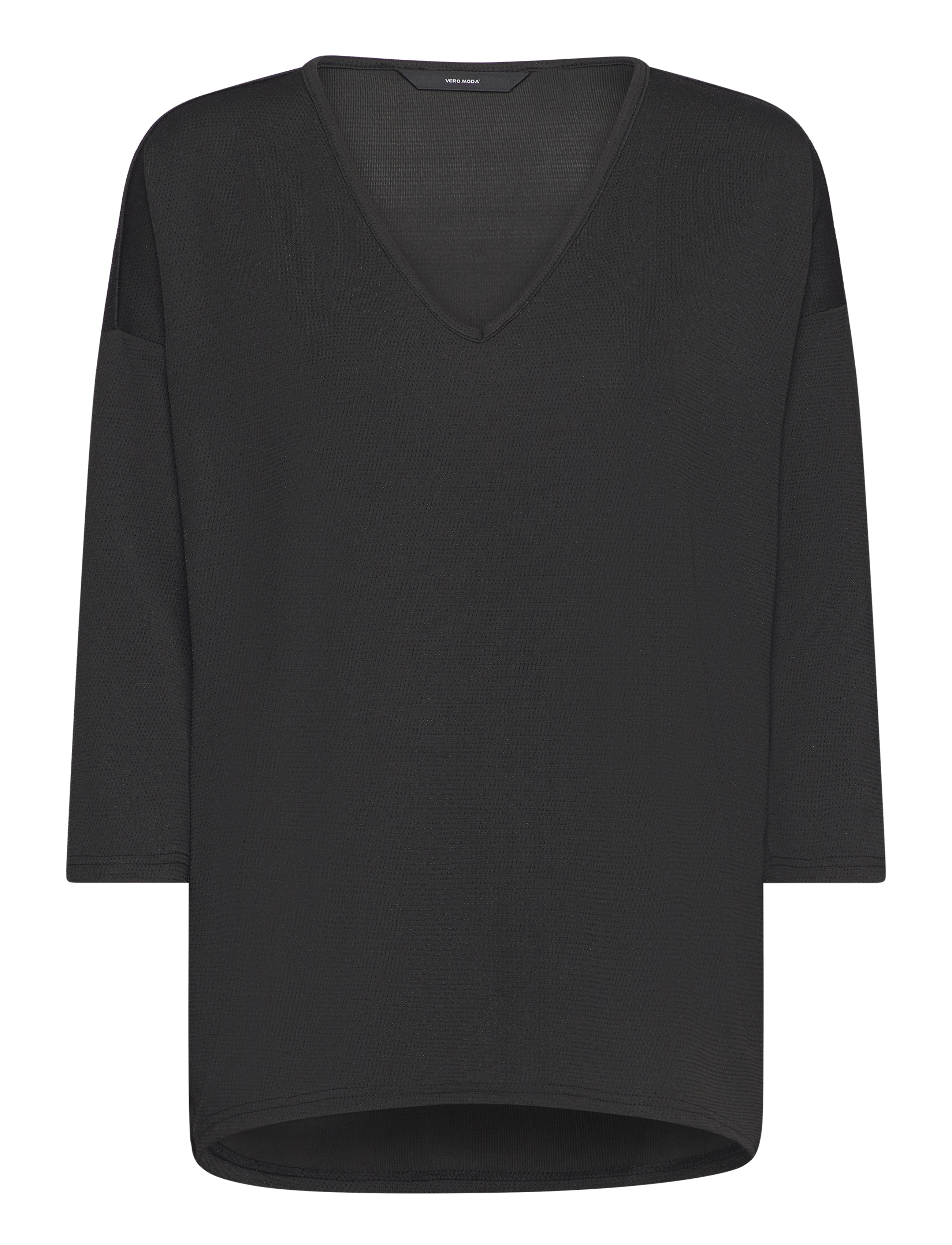 Vero Moda VMKANVA 3/4 V-NECK TOP JRS - T-shirts & Toppe - BLACK / black