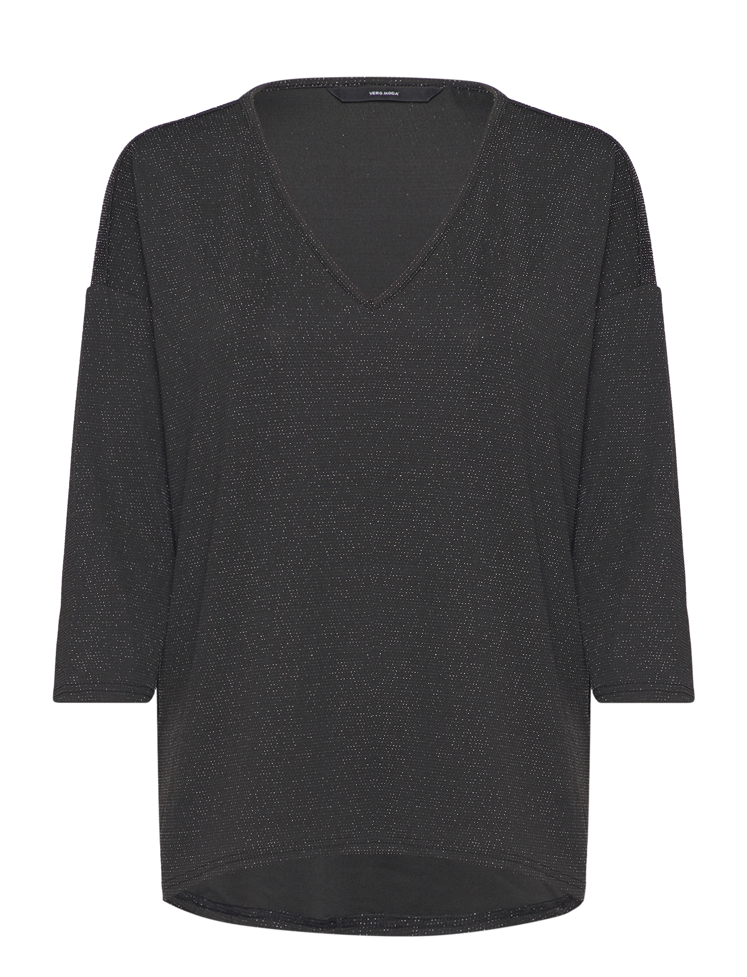 Vero Moda VMKANVA 3/4 V-NECK TOP JRS - T-shirts & Toppe - BLACK / black