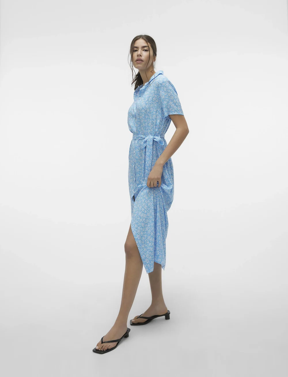 Vero Moda Vmeasy Joy S s Long Shirt Dress Wvn Ga Maxi dresses Boozt