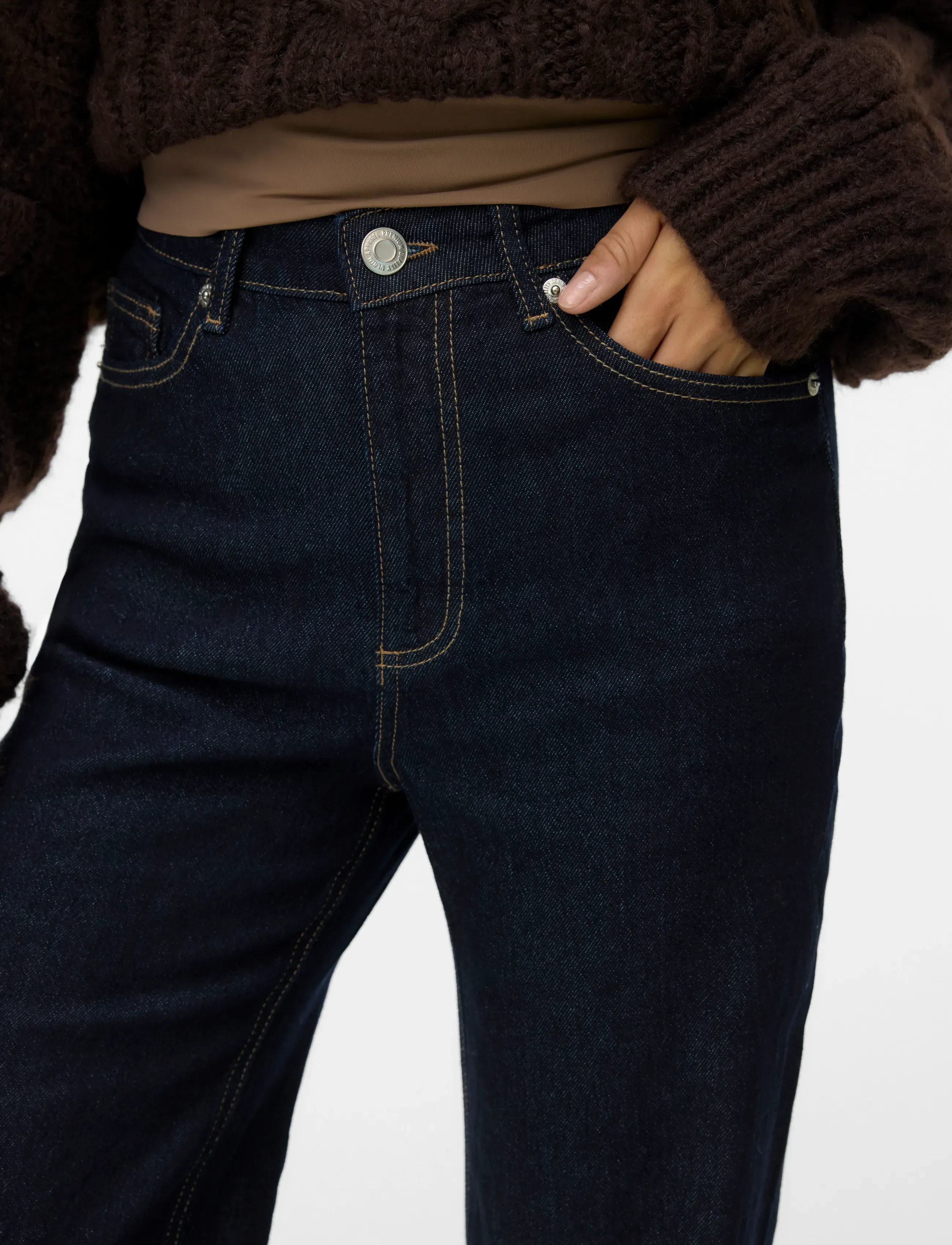 Vero Moda - VMTESSA HR WIDE JEANS RA369 GA NOOS - brede jeans - dark blue denim - 5