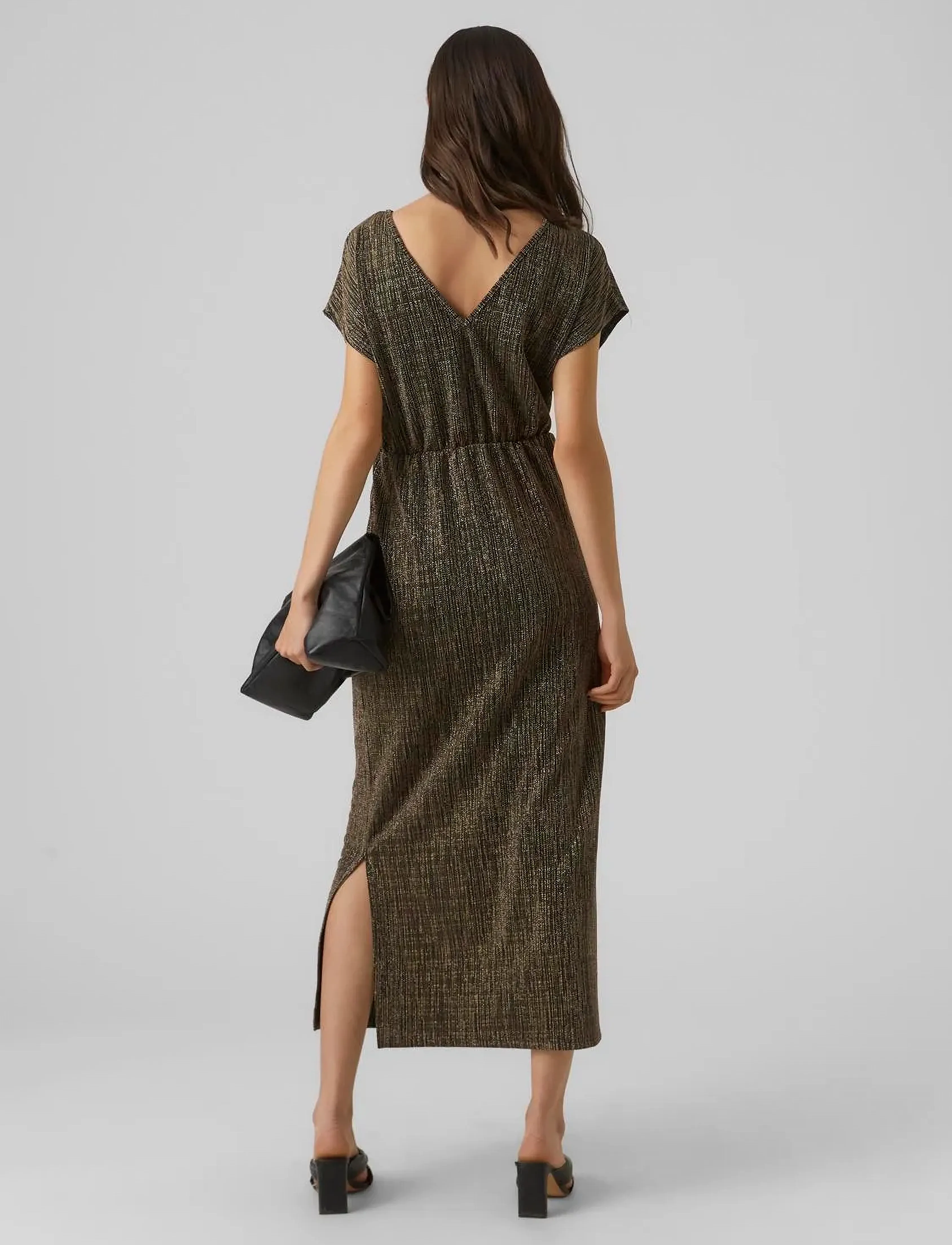 Vero Moda - VMELMA S/S ANKLE DRESS JRS BTQ - die niedrigsten preise - black - 3