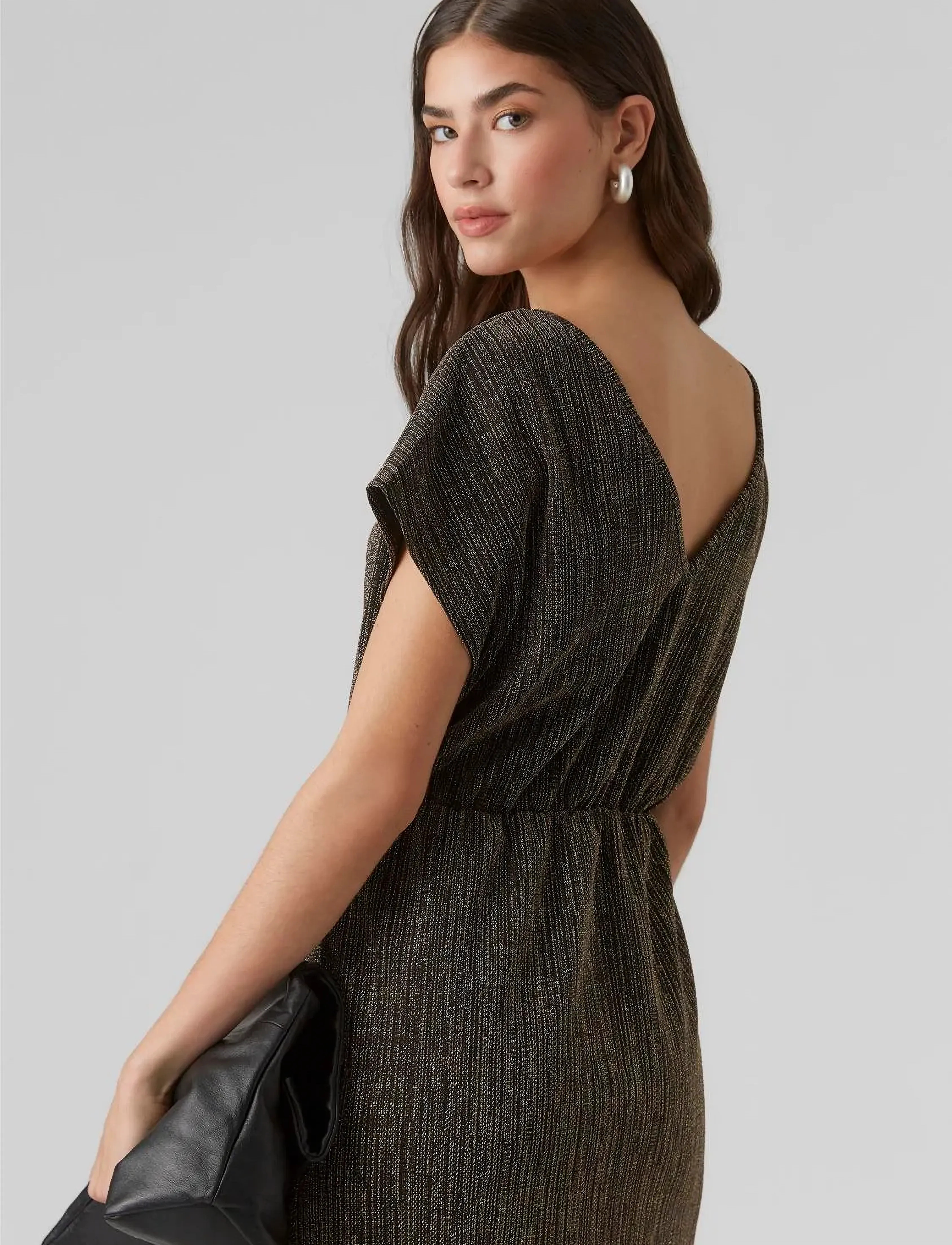 Vero Moda - VMELMA S/S ANKLE DRESS JRS BTQ - die niedrigsten preise - black - 5