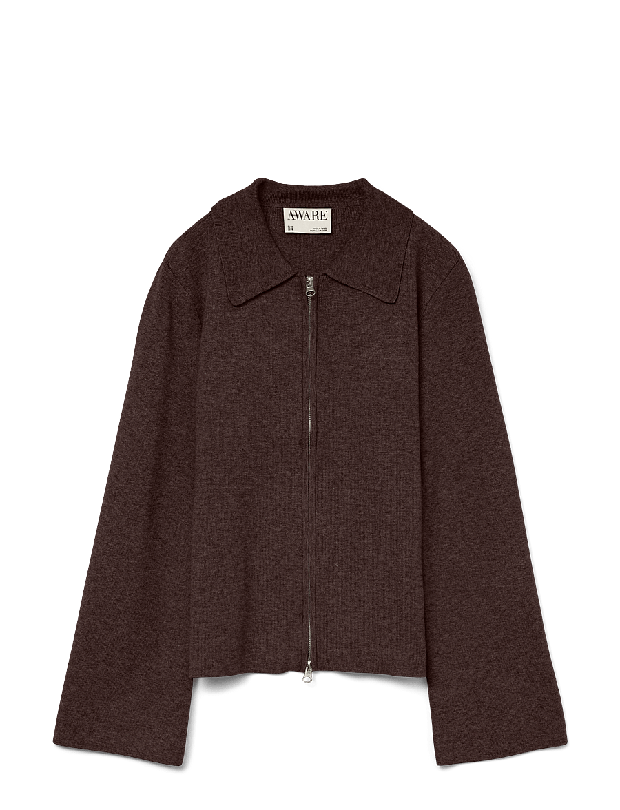 Vero Moda - AWHANNA LS KNIT CARDIGAN NOOS - strickjacken - chocolate torte - 1