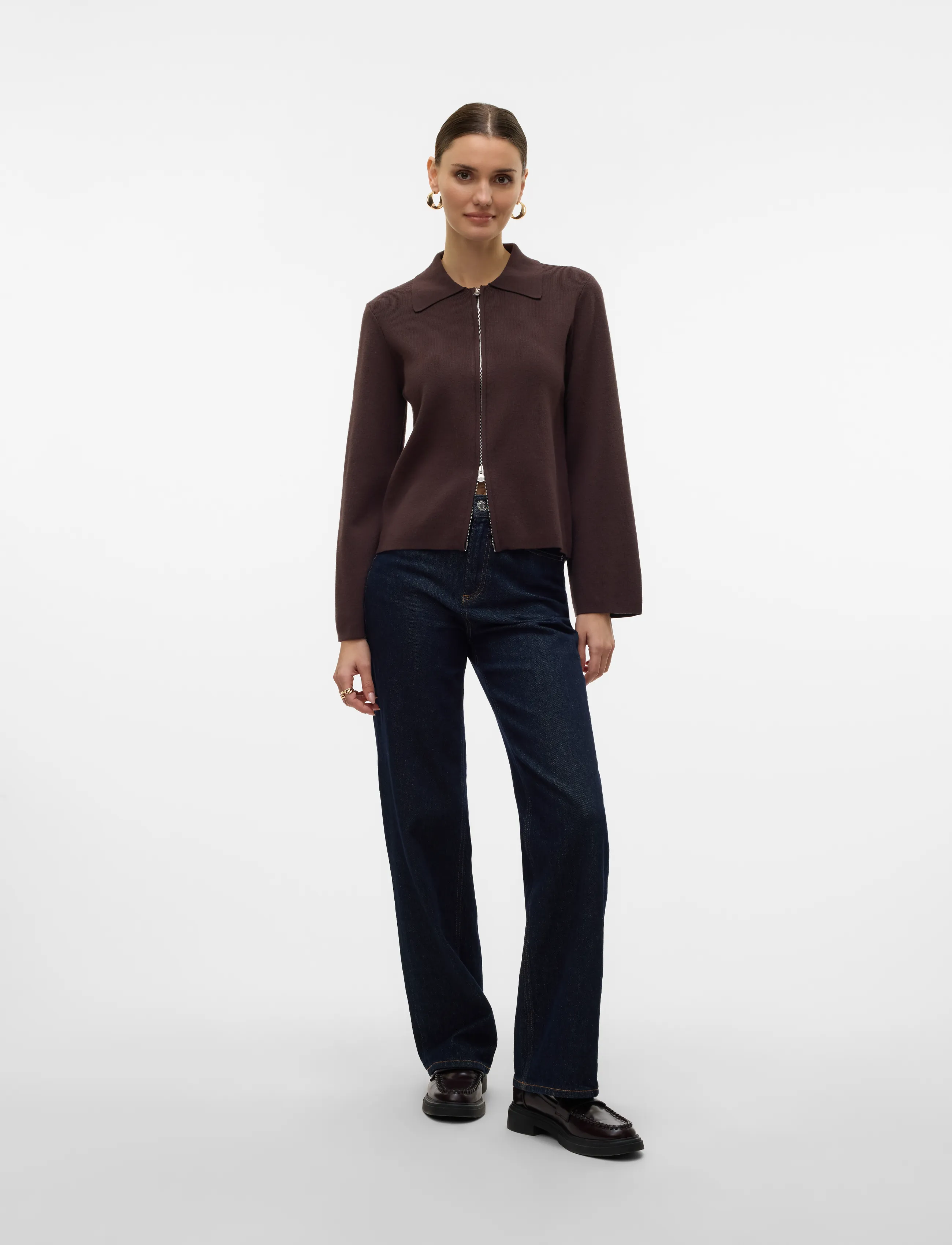Vero Moda - AWHANNA LS KNIT CARDIGAN NOOS - strickjacken - chocolate torte - 3