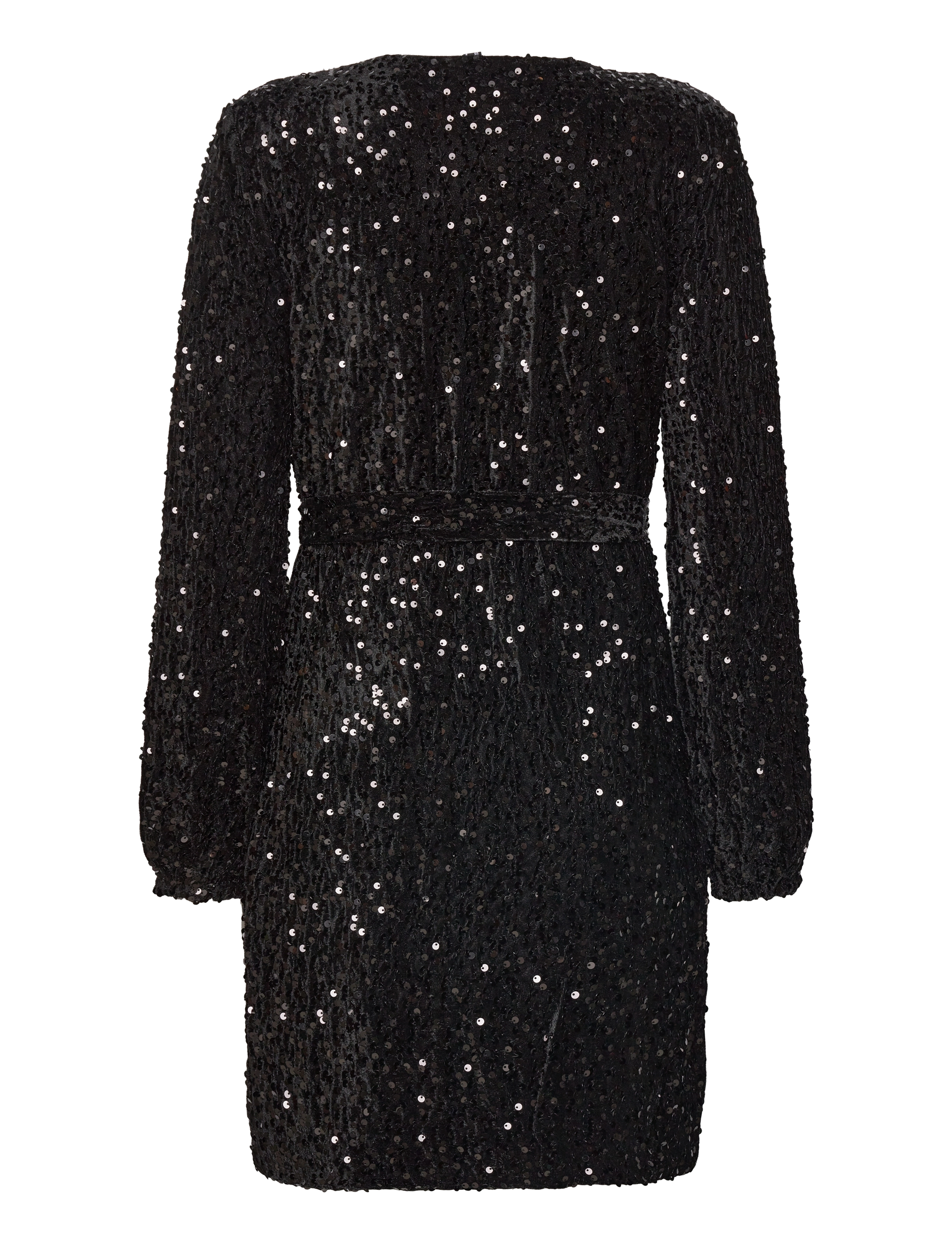 Vero Moda - VMBELLA LS WRAP SHORT DRESS JRS - festtøj til outletpriser - black - 2