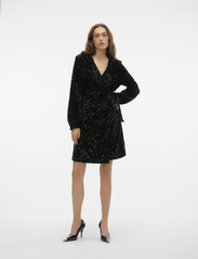 Vero Moda - VMBELLA LS WRAP SHORT DRESS JRS - feestelijke kleding voor outlet-prijzen - black - 2