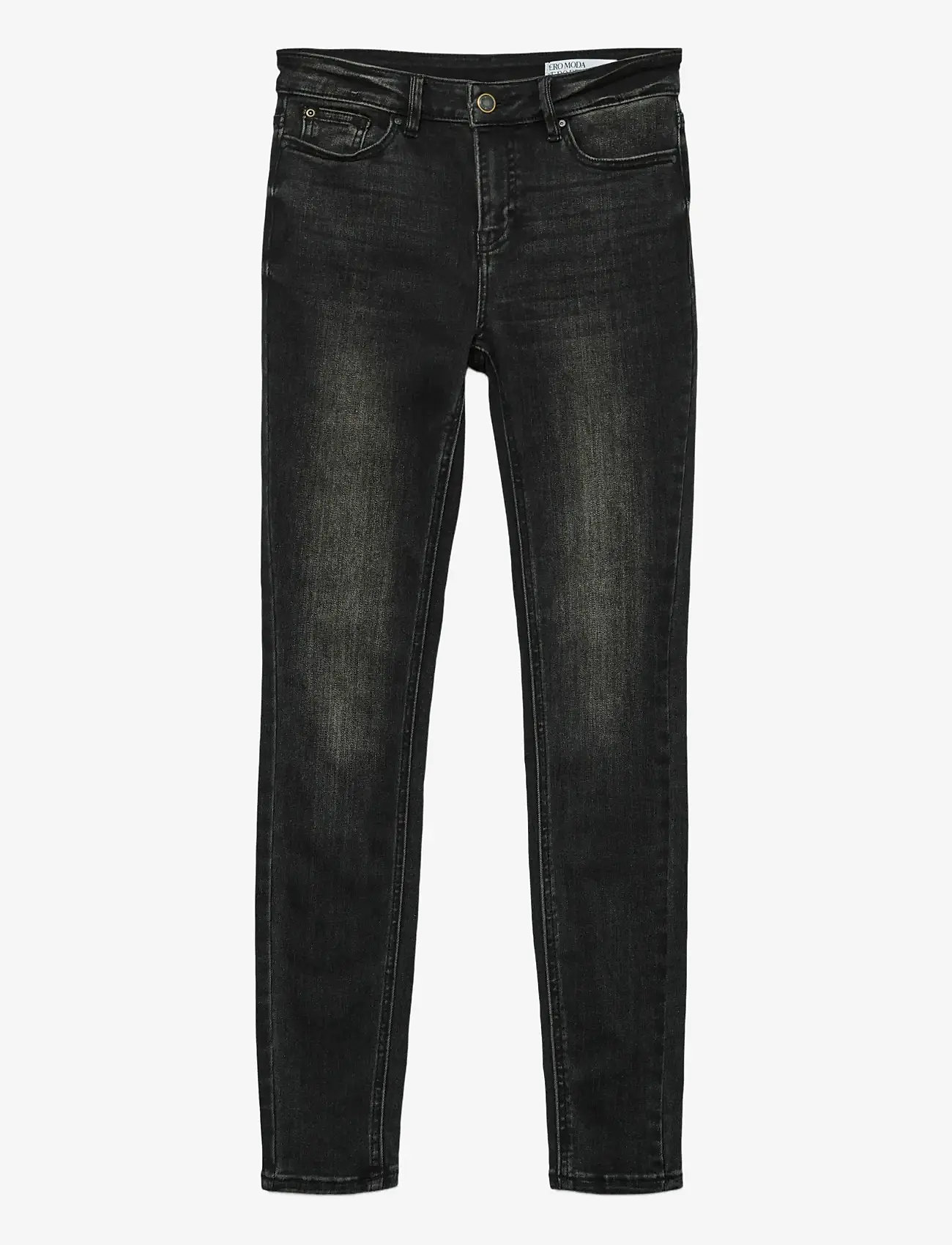 Vero Moda - VMFLASH MR SKINNY JEANS LI111 GA NOOS - liibuvad teksad - black denim - 1