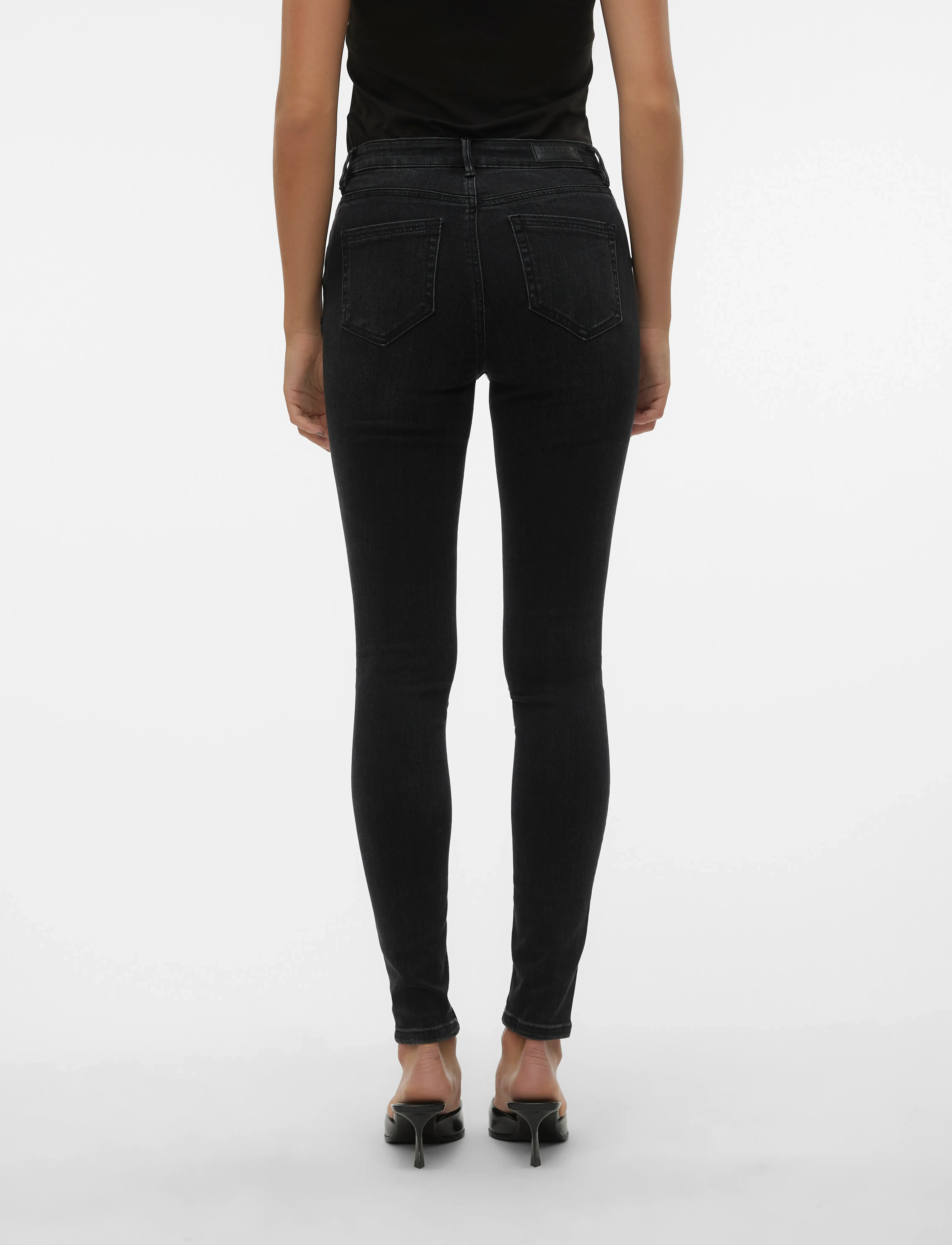 Vero Moda - VMFLASH MR SKINNY JEANS LI111 GA NOOS - skinny jeans - black denim - 3