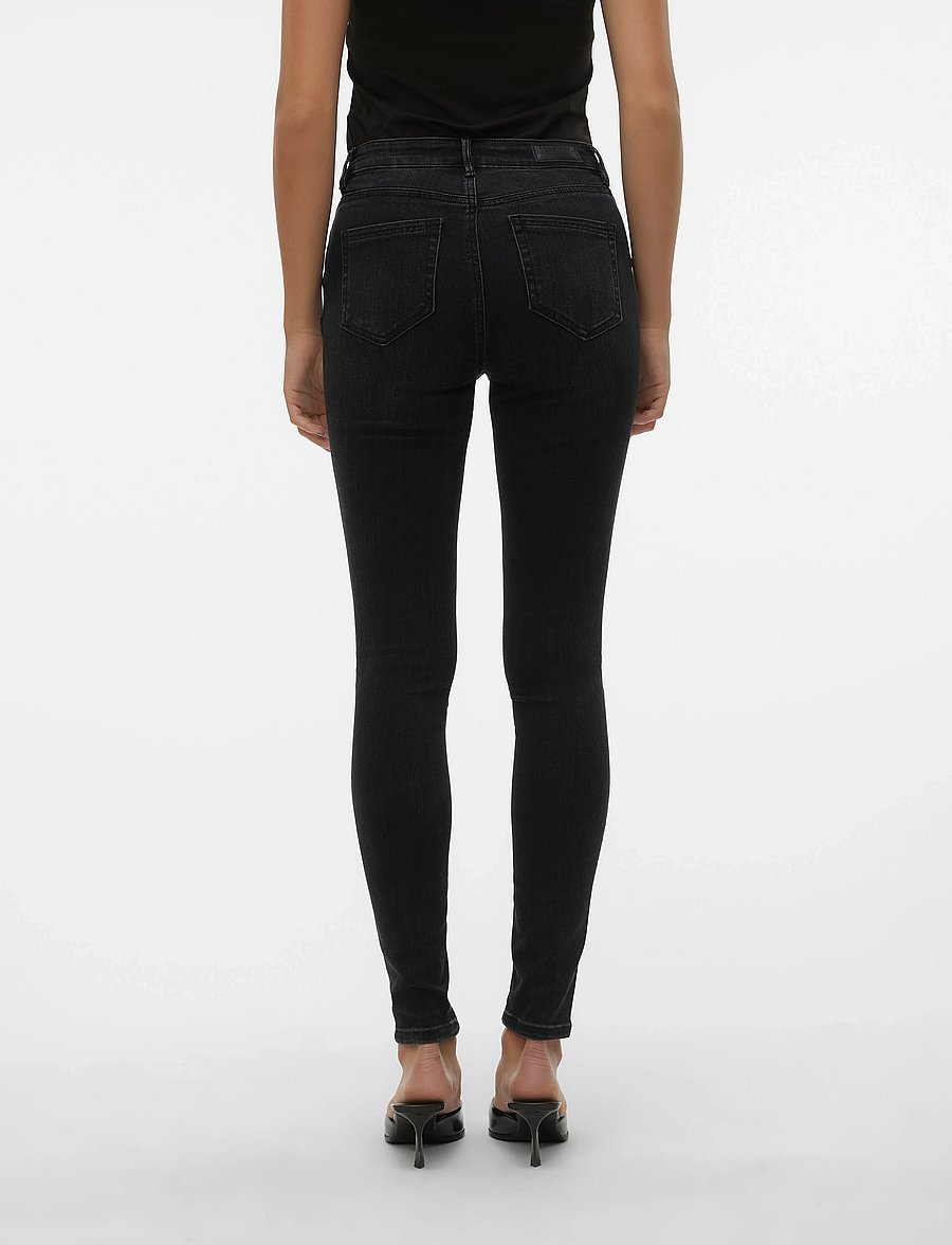 Vero Moda - VMFLASH MR SKINNY JEANS LI111 GA NOOS - skinny jeans - black denim - 3