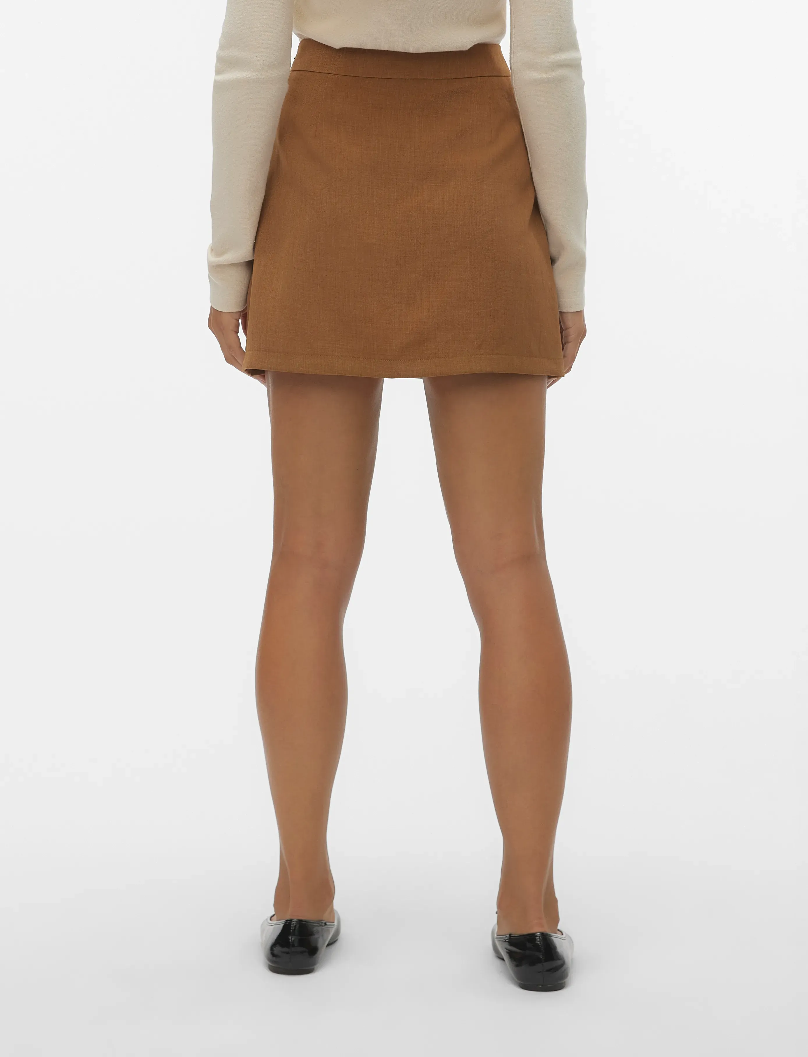 Vero Moda - VMMATHILDE HR TAILORED MINI SKIRT D2 - laveste priser - tobacco brown - 3