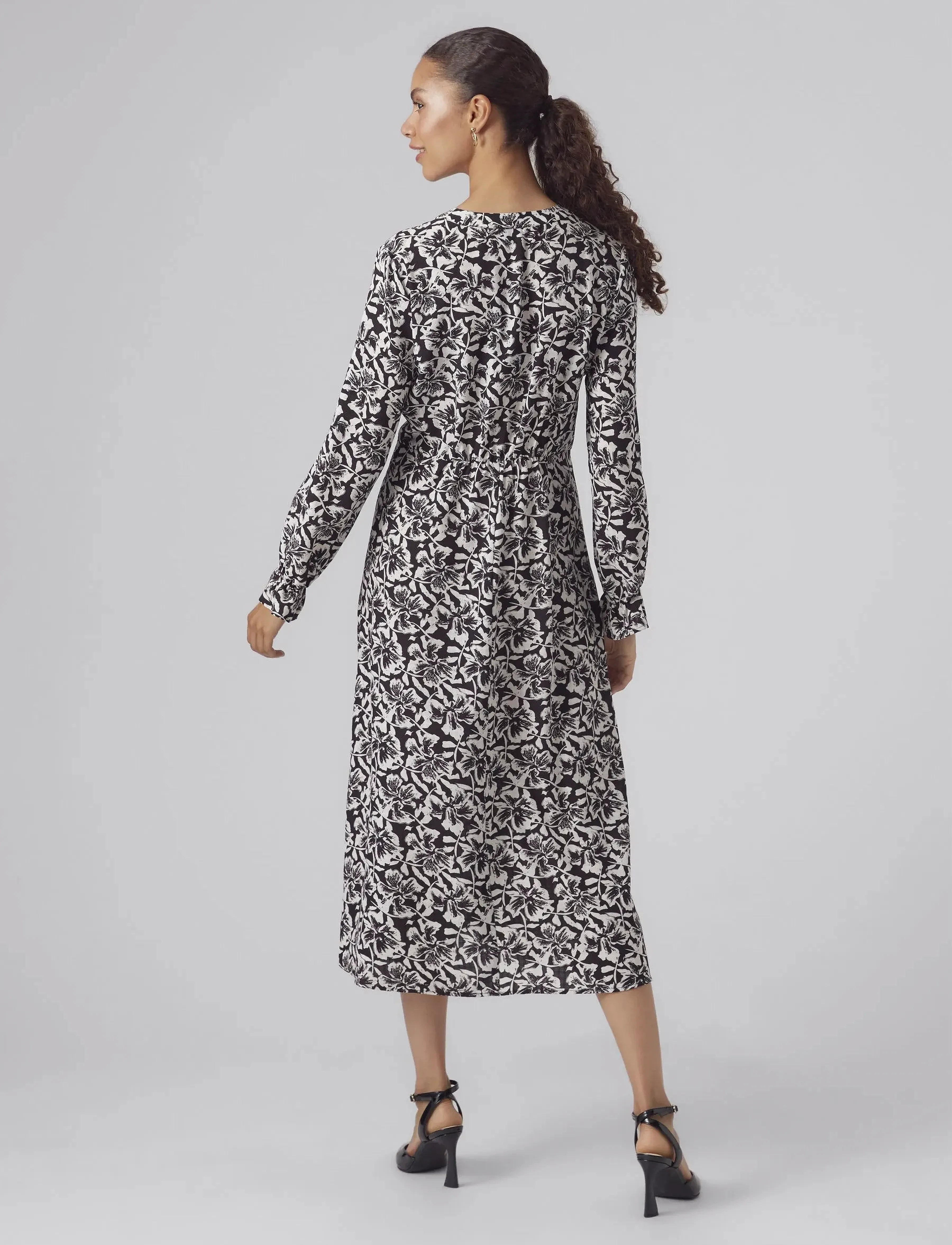 Vero Moda - VMSOPHIA L/S ANKLE DRESS WVN BOO - die niedrigsten preise - black - 3