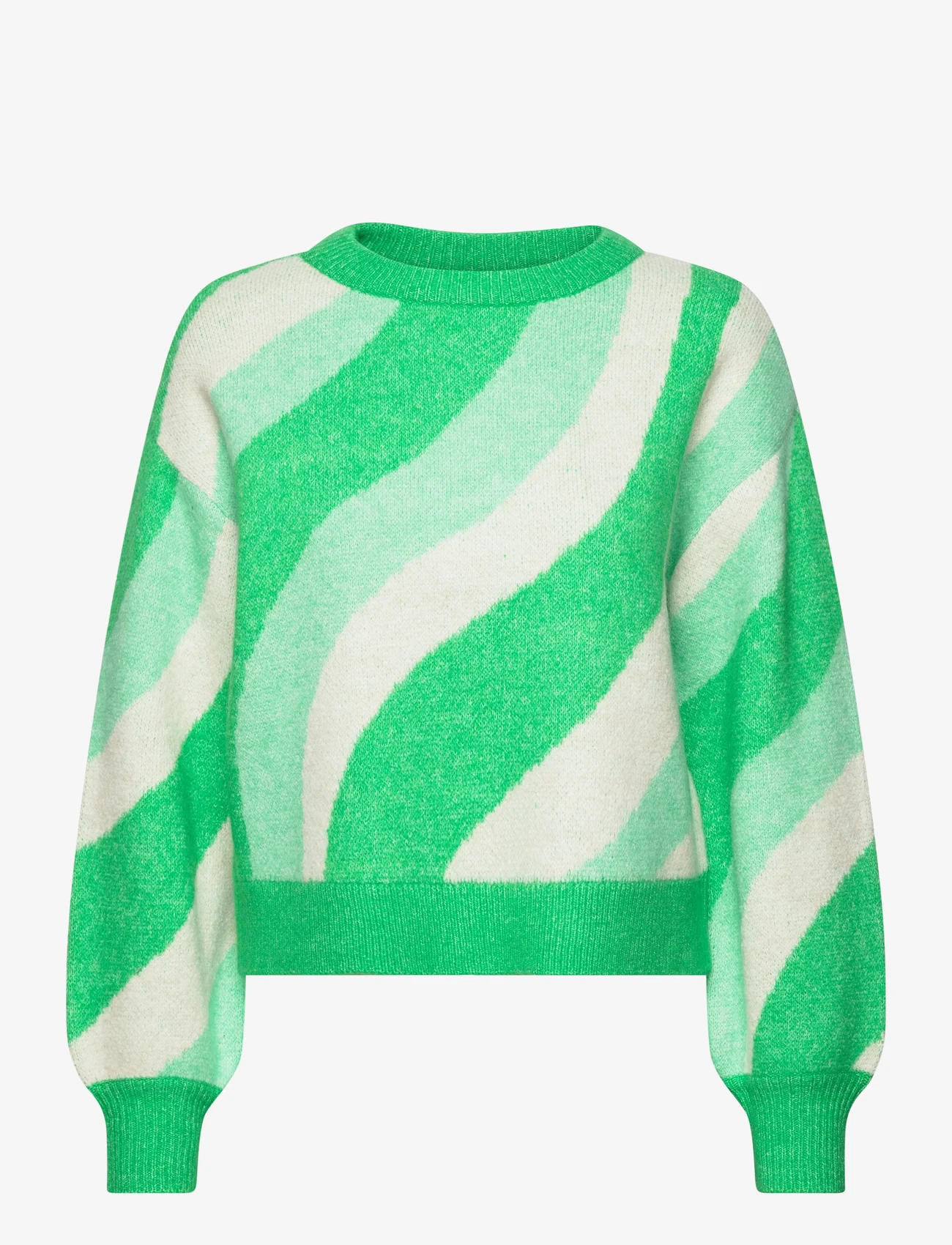 Vero Moda - VMLENA LS O-NECK PULLOVER GA BOO - sweaters - bright green - 0