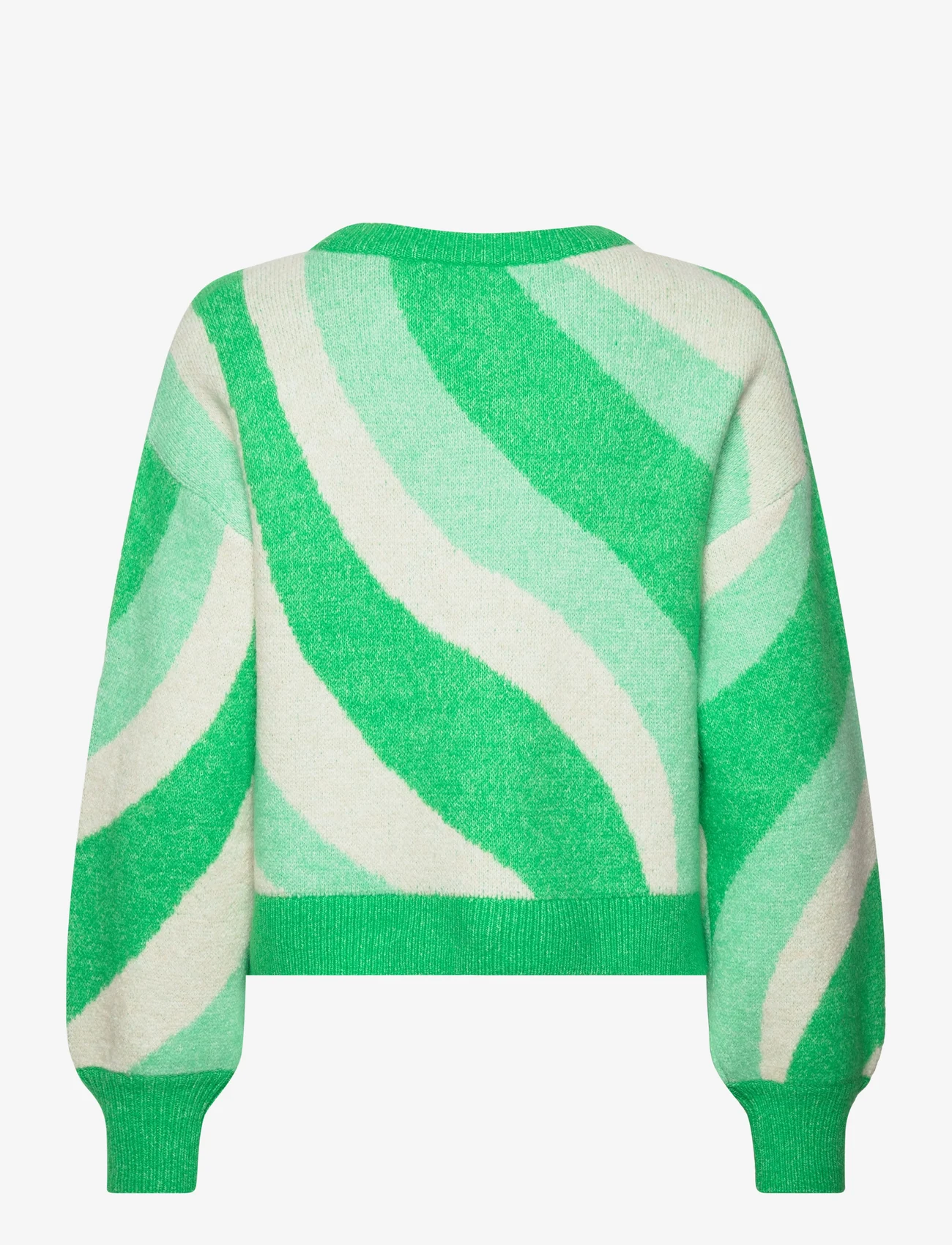 Vero Moda - VMLENA LS O-NECK PULLOVER GA BOO - sweaters - bright green - 1