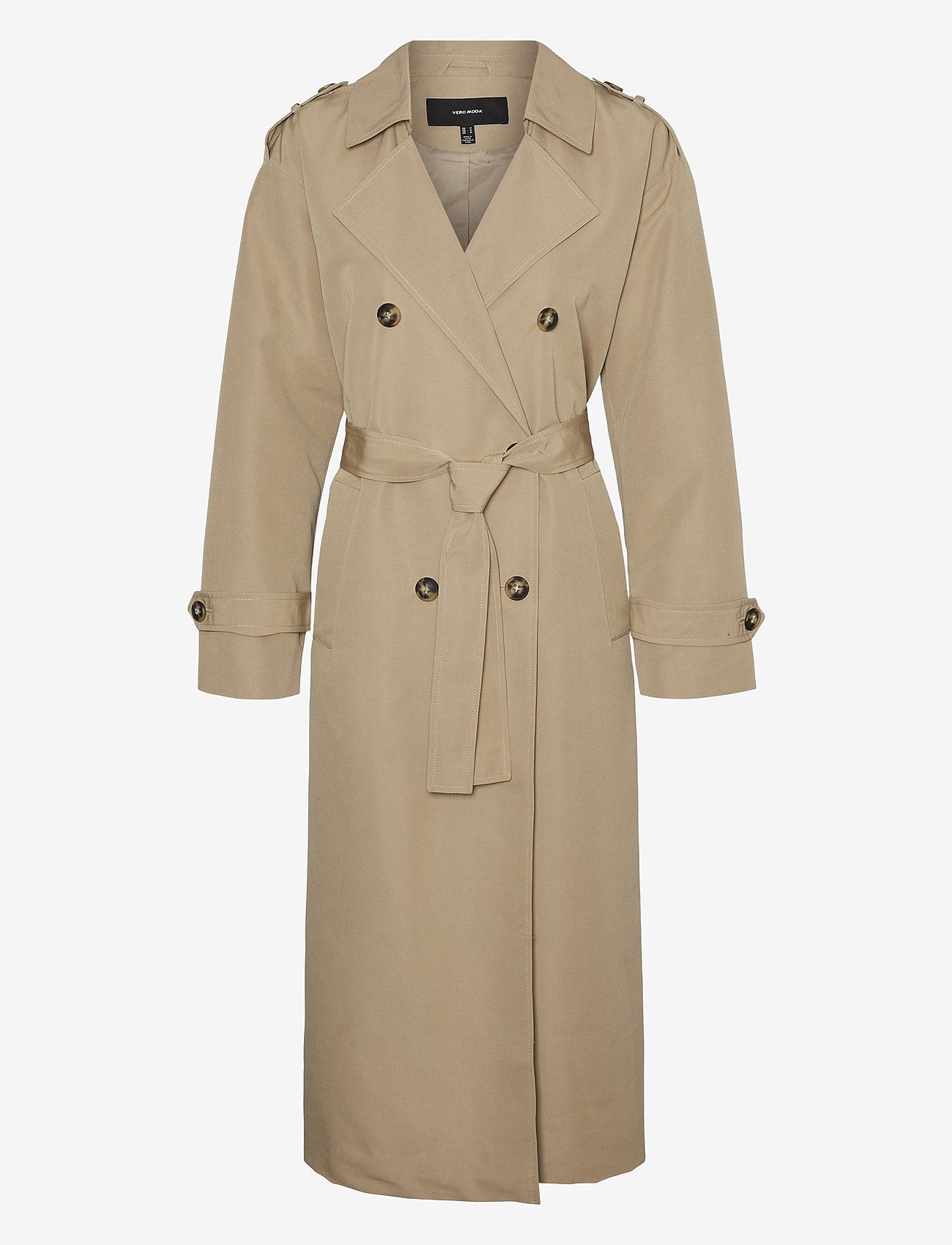 Vero Moda - VMCHLOE LONG TRENCHCOAT GA NOOS - trenchcoats - silver mink - 1