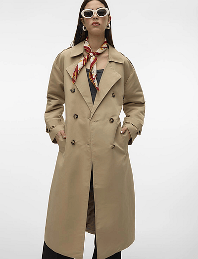 Trenchcoat Vero Moda VMTESSAGOLD - Lungo E Elegante In Poliestere - Foto 14