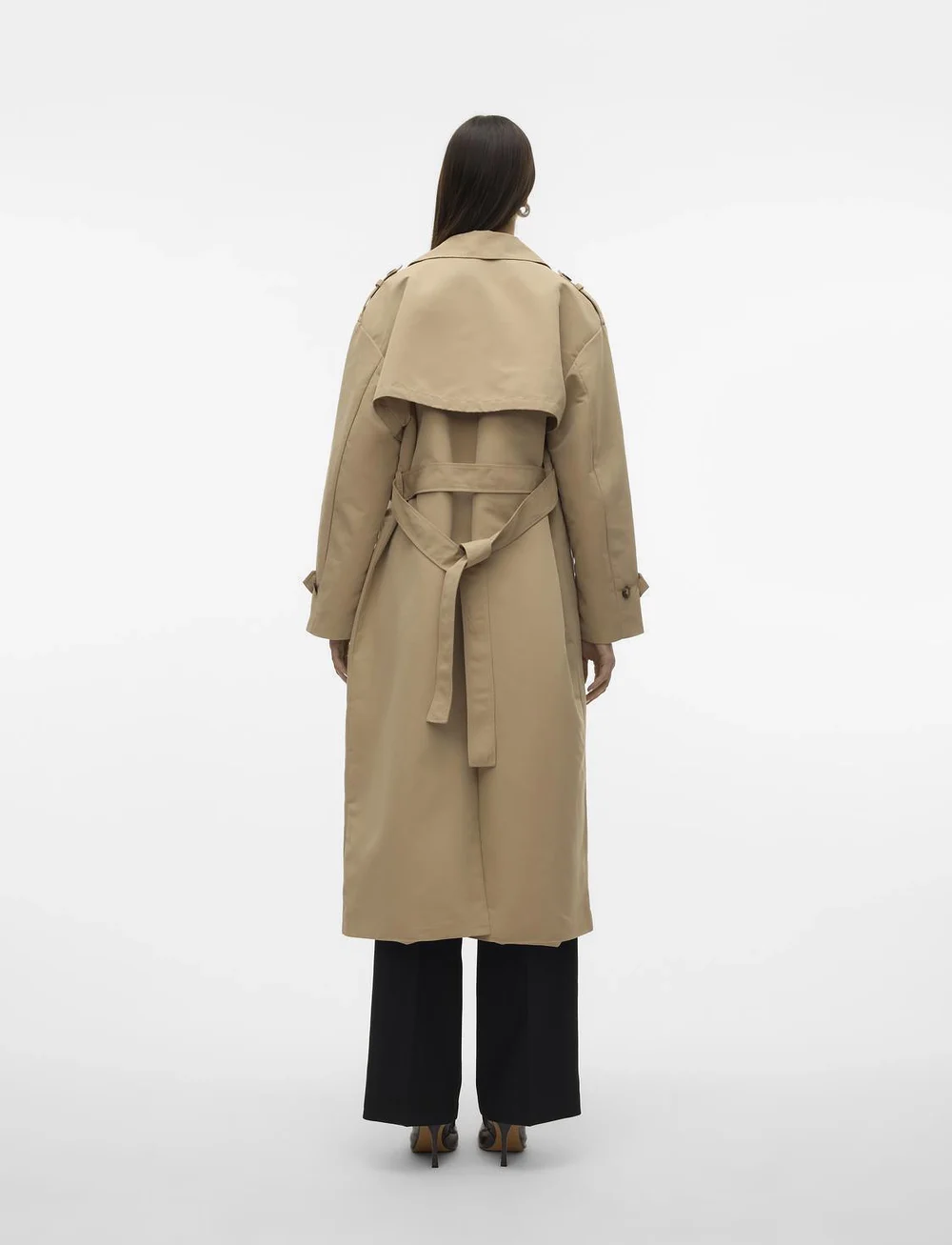 Vero Moda - VMCHLOE LONG TRENCHCOAT GA NOOS - trenči - silver mink - 3