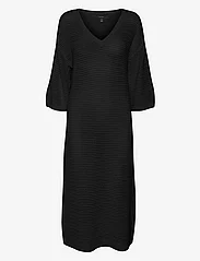 Vero Moda - VMMADERA 3/4 CALF DRESS BOO - stickade klänningar - black - 0