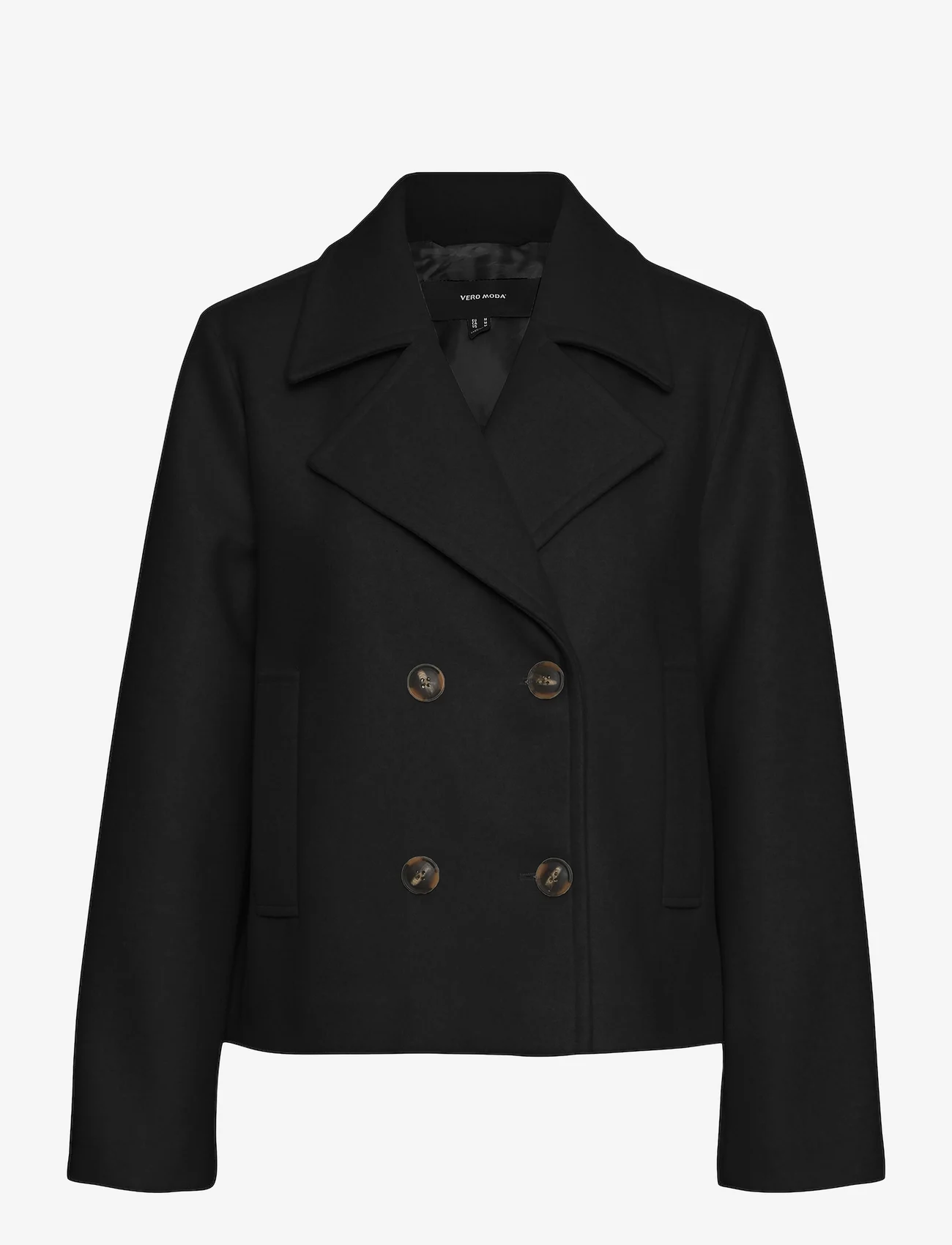 Vero Moda - VMVINCEMIA SHORT JACKET BOOS - winter jackets - black - 0