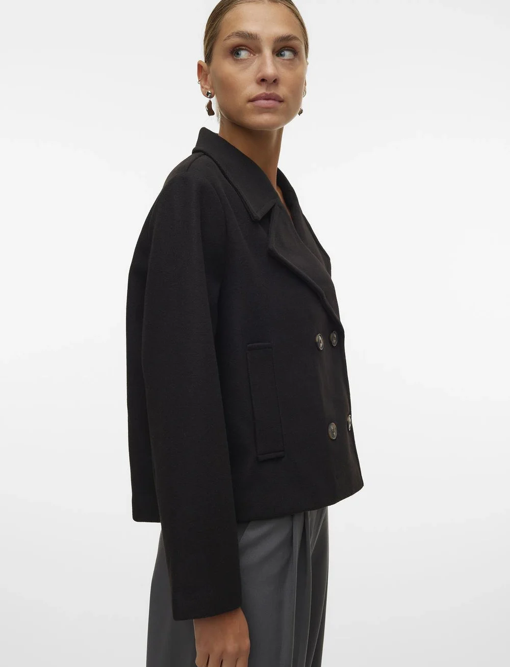 Vero Moda - VMVINCEMIA SHORT JACKET BOOS - winterjacken - black - 5