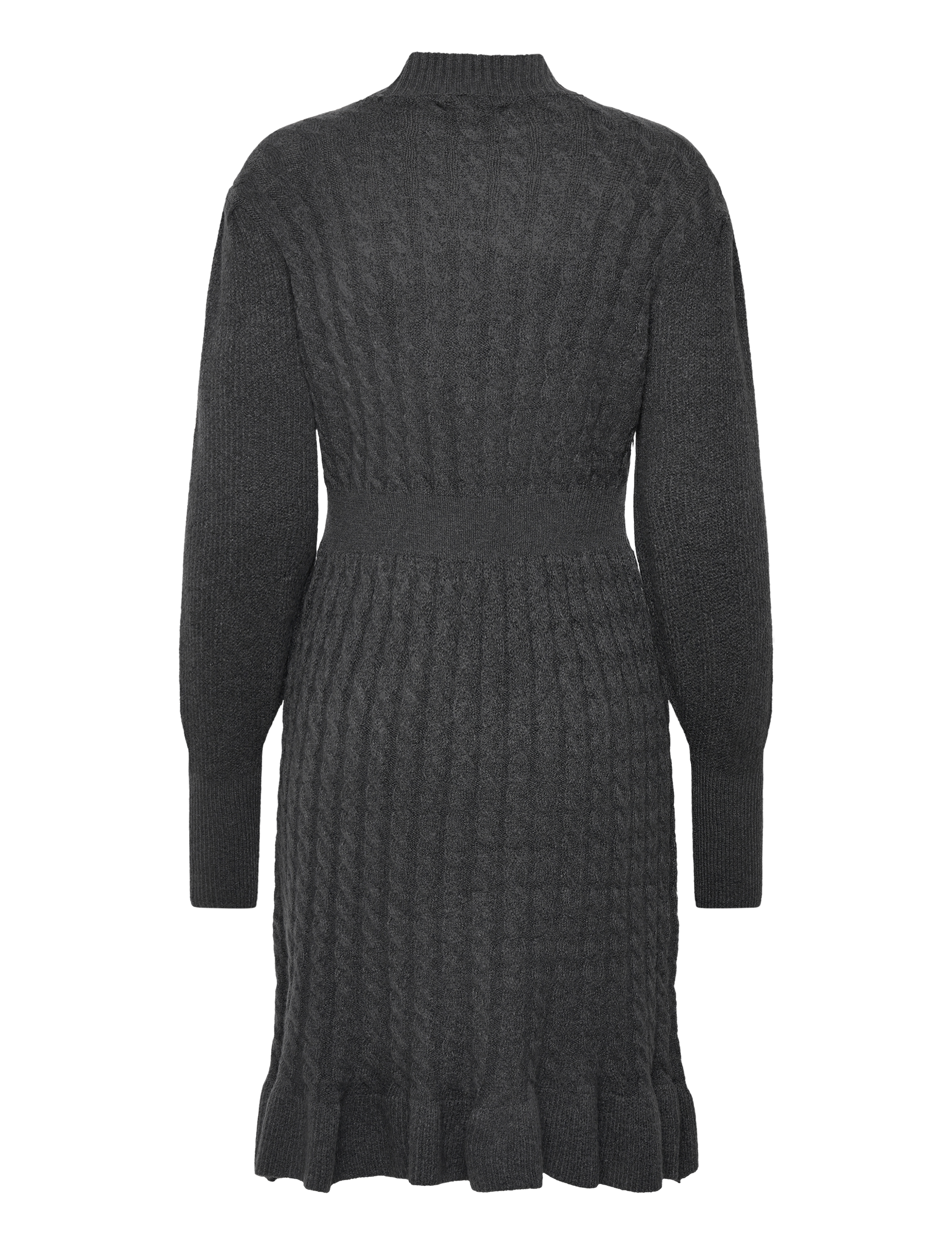 Vero Moda - VMVERA LS SHORT KNIT DRESS VMA - strikkjoler - asphalt - 1