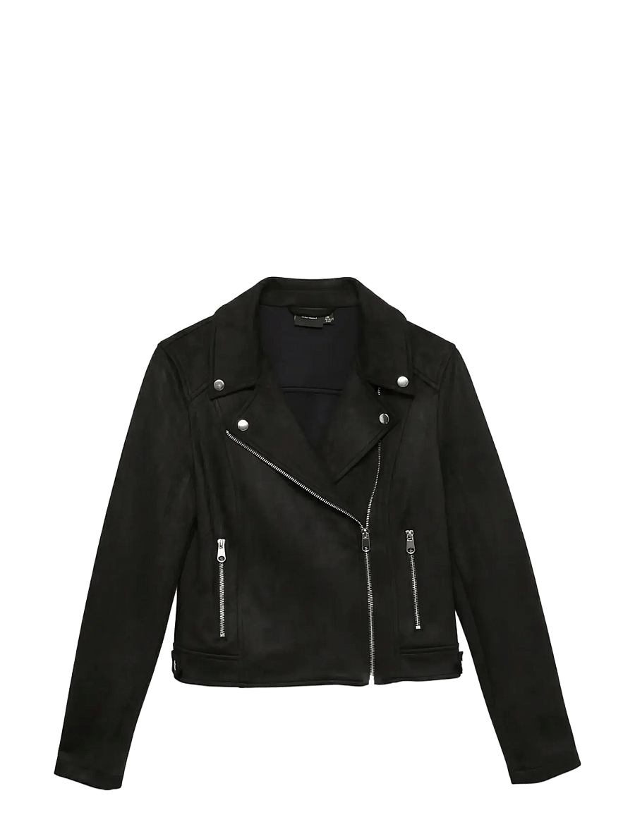 Vero Moda - VMJOSE SHORT FAUX SUEDE JACKET NOOS - frühlingsjacken - black - 1