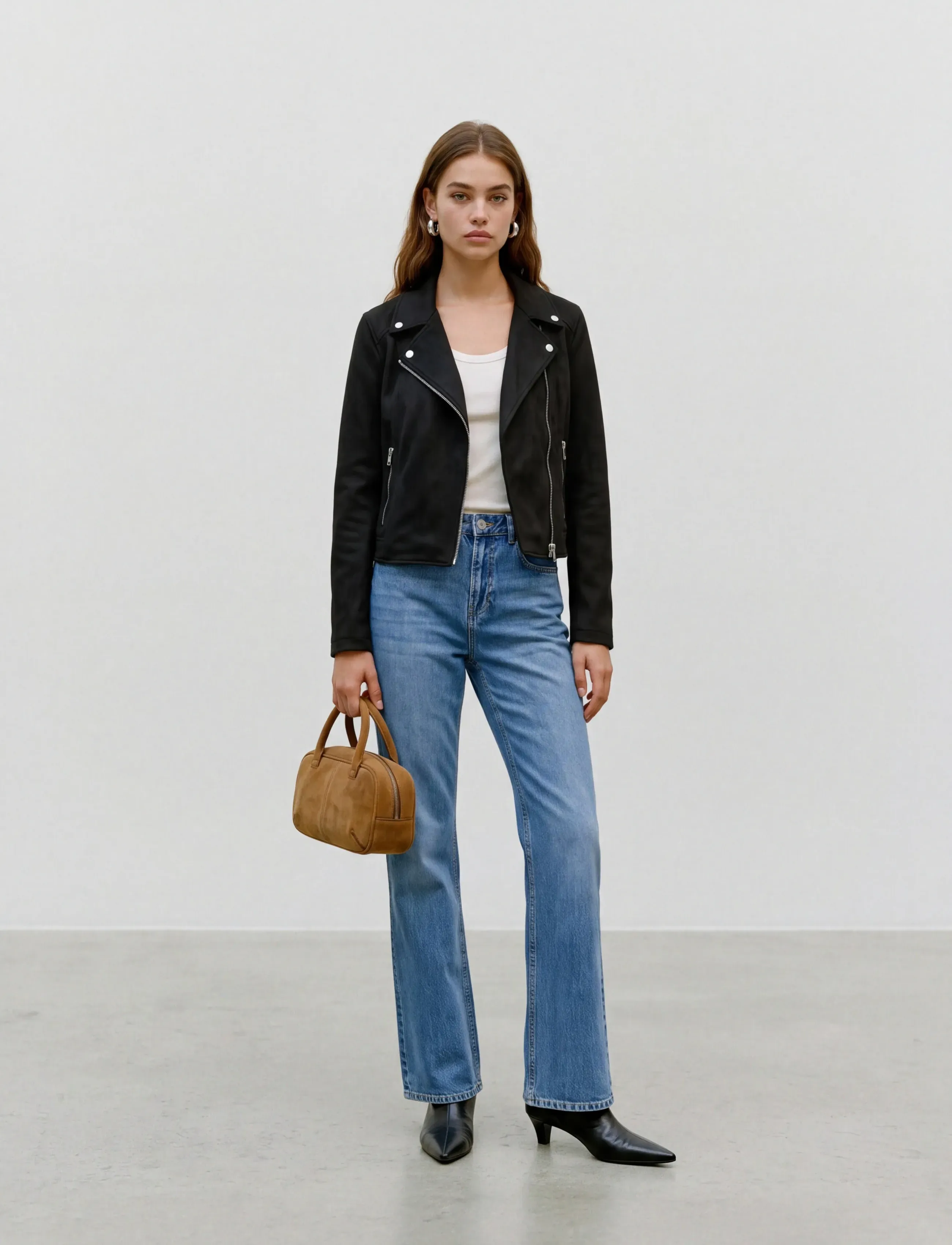 Vero Moda VMJOSE SHORT FAUX SUEDE JACKET NOOS - Õhukesed jakid - BLACK / black