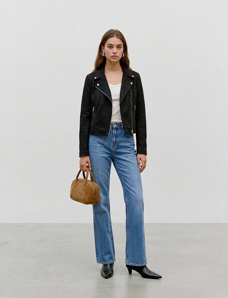 Vero Moda - VMJOSE SHORT FAUX SUEDE JACKET NOOS - light jackets - black - 0
