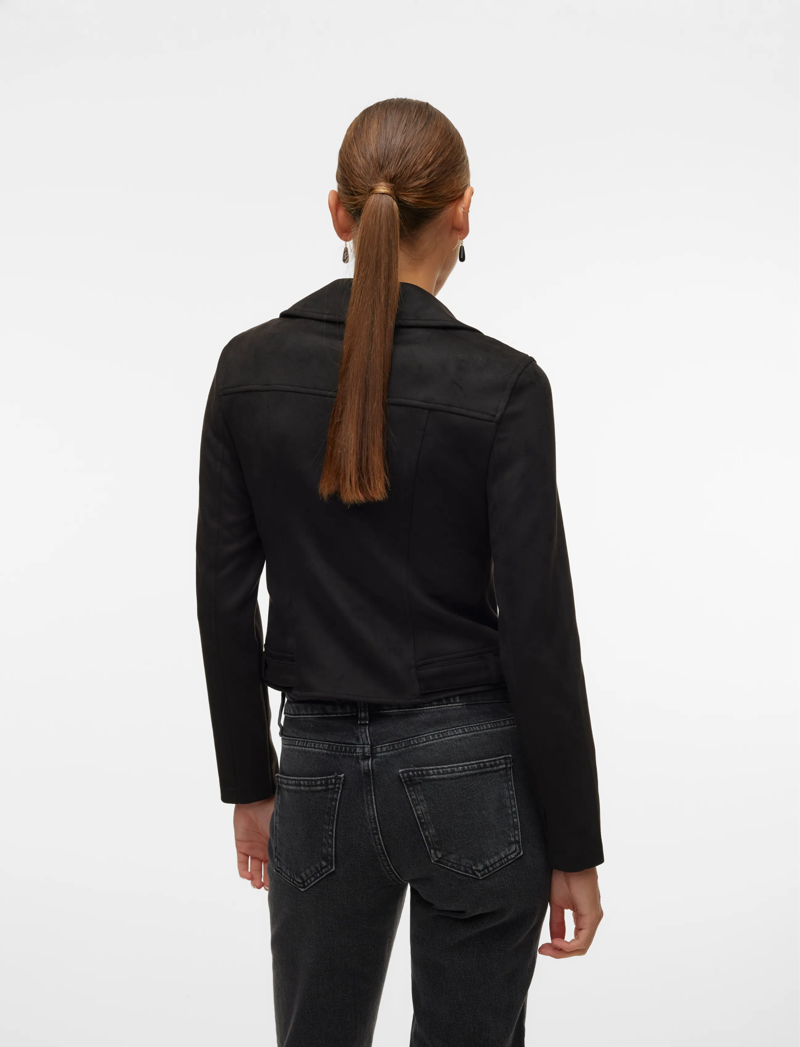 Vero Moda - VMJOSE SHORT FAUX SUEDE JACKET NOOS - frühlingsjacken - black - 2